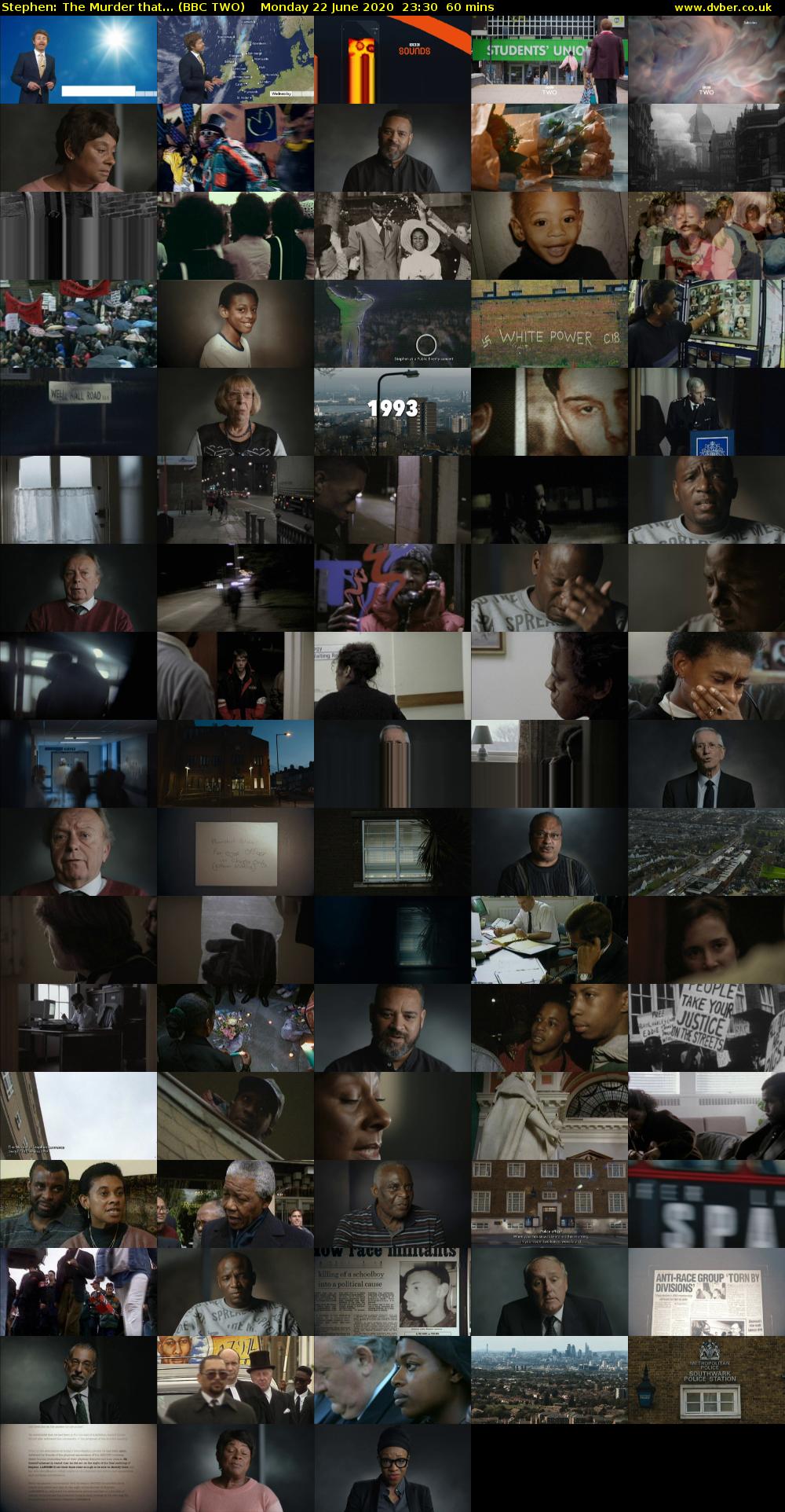 Stephen: The Murder that... (BBC TWO) Monday 22 June 2020 23:30 - 00:30