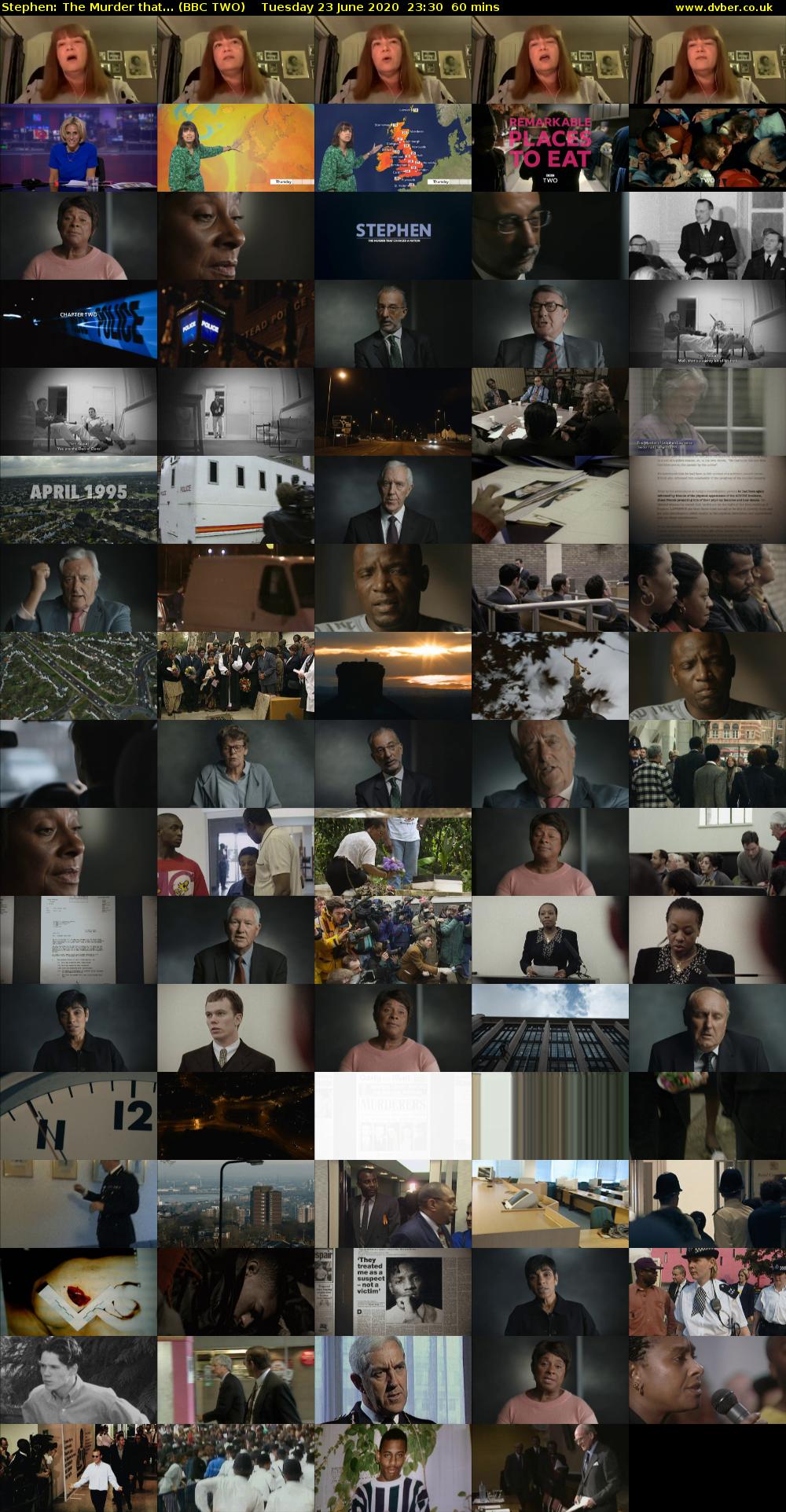 Stephen: The Murder that... (BBC TWO) Tuesday 23 June 2020 23:30 - 00:30