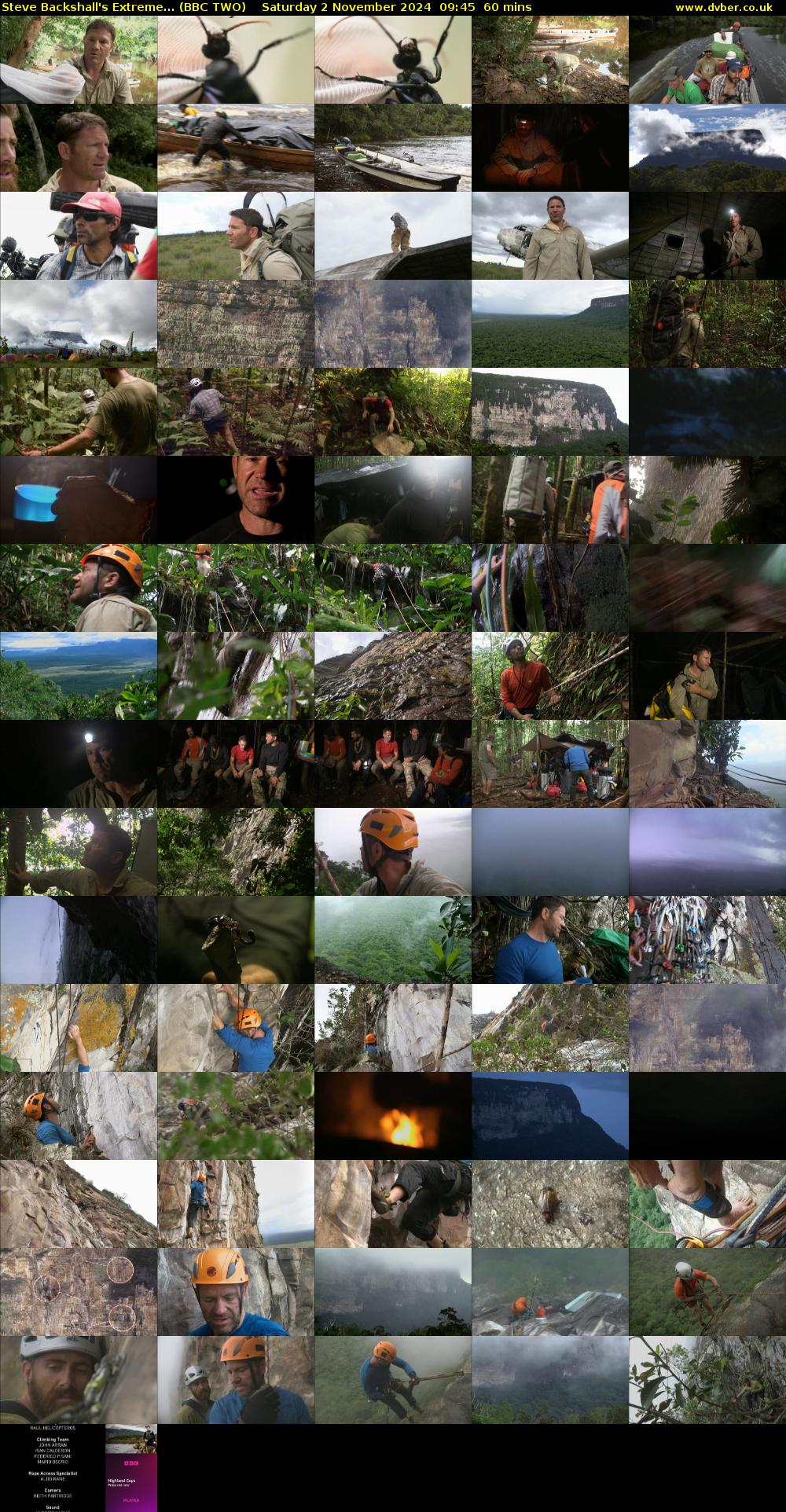 Steve Backshall's Extreme... (BBC TWO) Saturday 2 November 2024 09:45 - 10:45