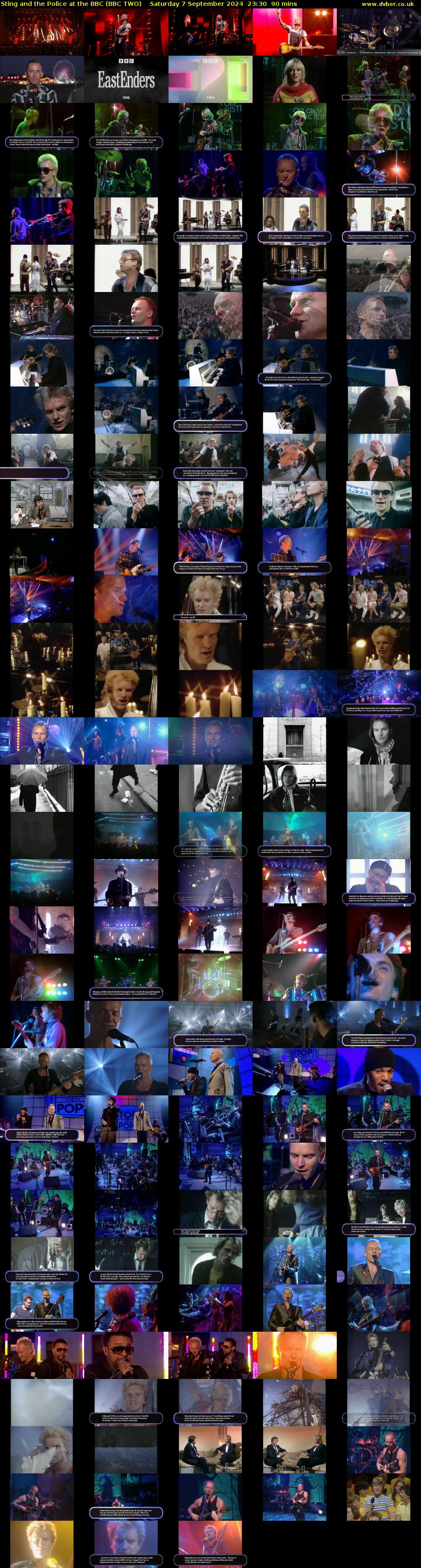 Sting and the Police at the BBC (BBC TWO) Saturday 7 September 2024 23:30 - 01:00