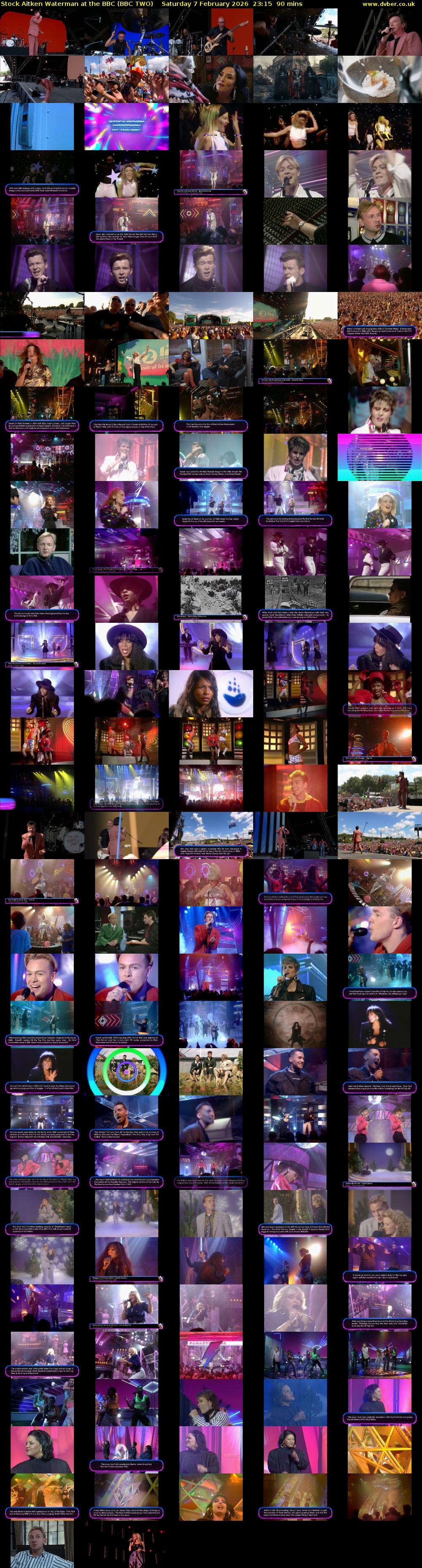 Stock Aitken Waterman at the BBC (BBC TWO) Saturday 7 February 2026 23:15 - 00:45