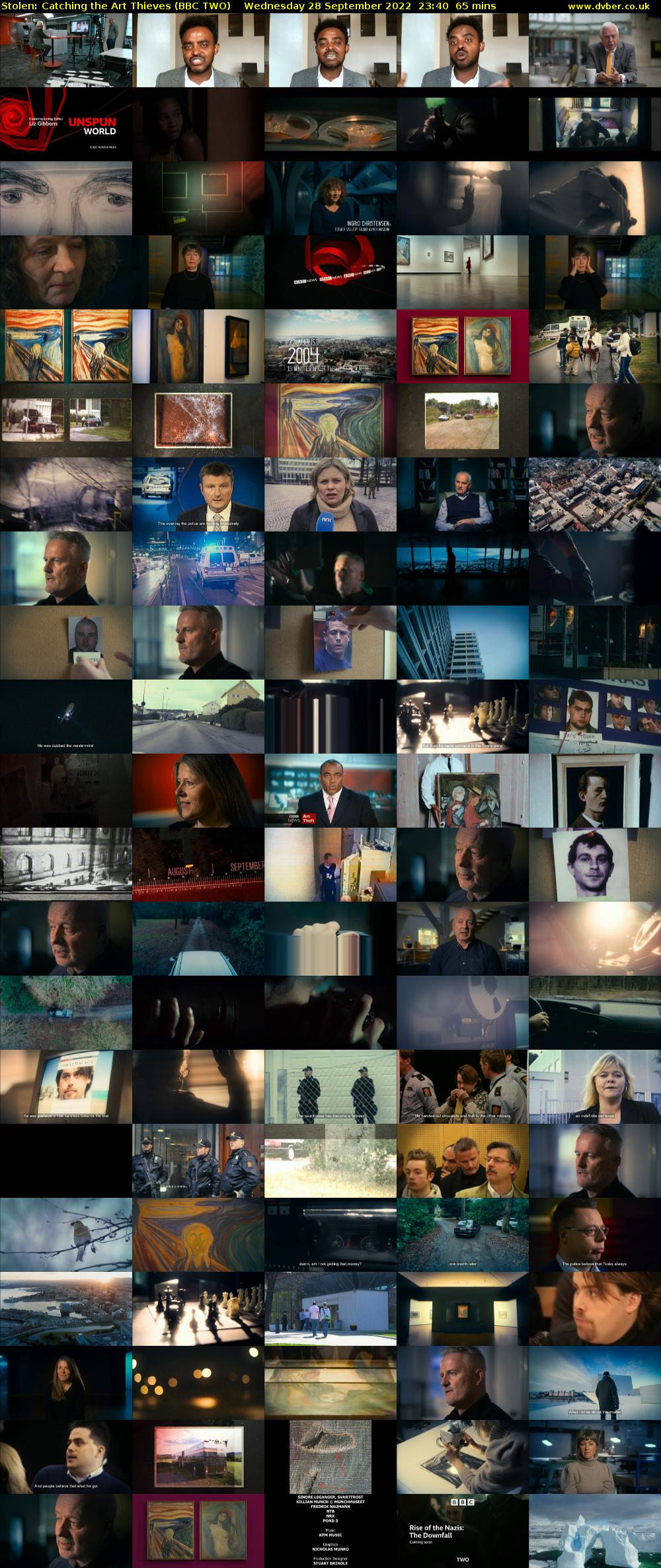 Stolen: Catching the Art Thieves (BBC TWO) Wednesday 28 September 2022 23:40 - 00:45