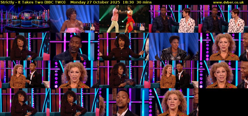 Strictly - It Takes Two (BBC TWO) Monday 27 October 2025 18:30 - 19:00