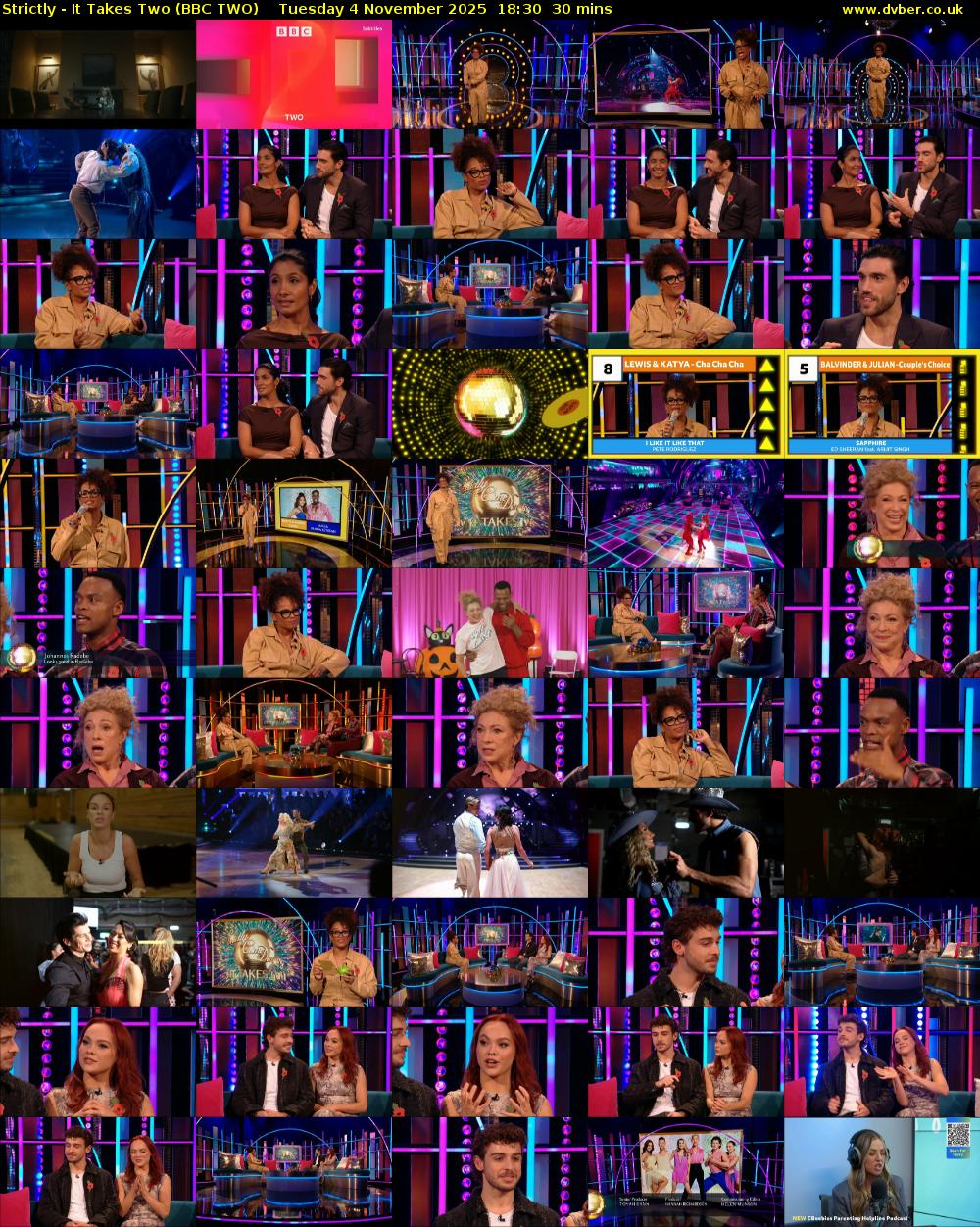 Strictly - It Takes Two (BBC TWO) Tuesday 4 November 2025 18:30 - 19:00
