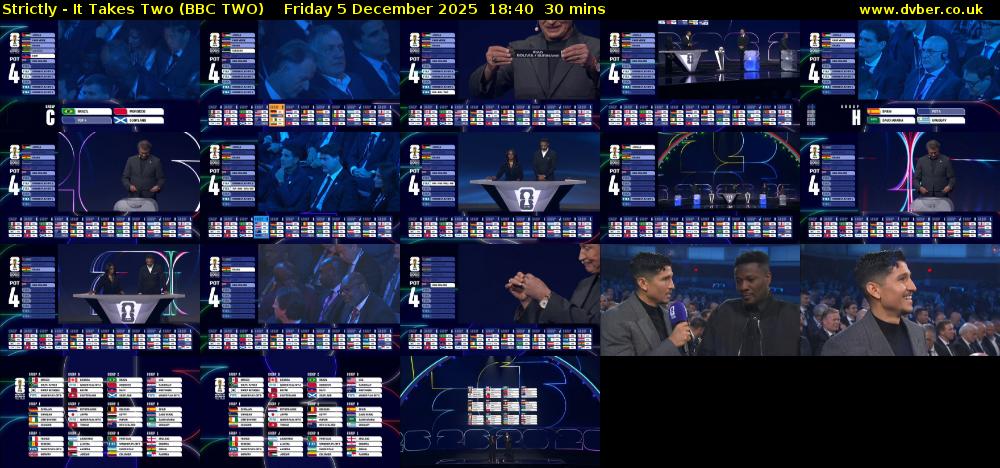 Strictly - It Takes Two (BBC TWO) Friday 5 December 2025 18:40 - 19:10
