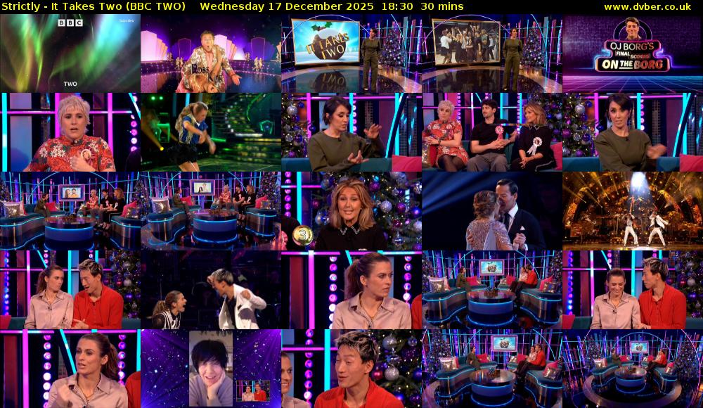 Strictly - It Takes Two (BBC TWO) Wednesday 17 December 2025 18:30 - 19:00