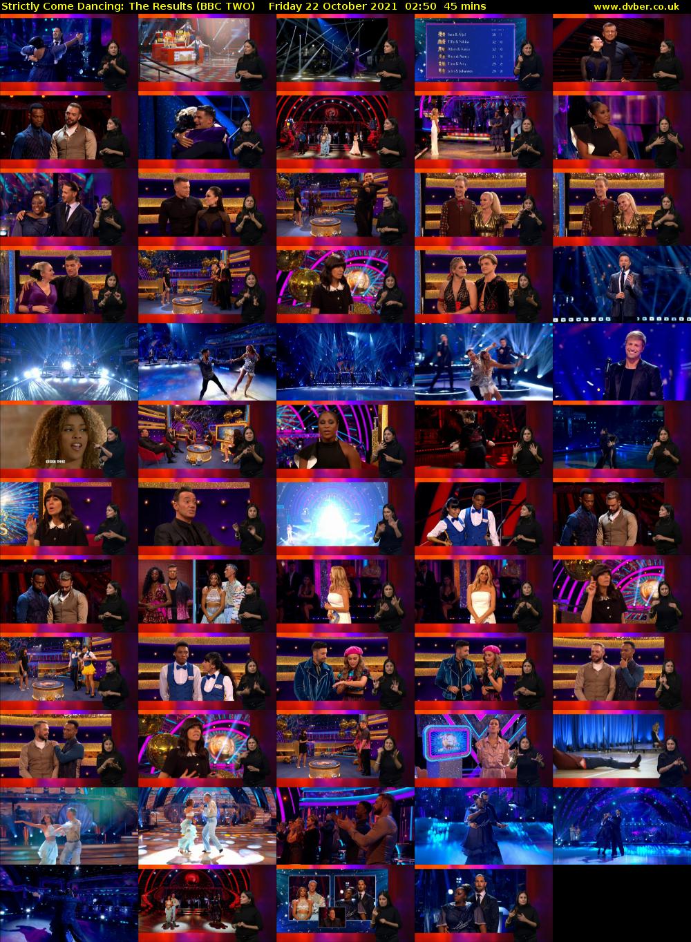 Strictly Come Dancing: The Results (BBC TWO) Friday 22 October 2021 02:50 - 03:35