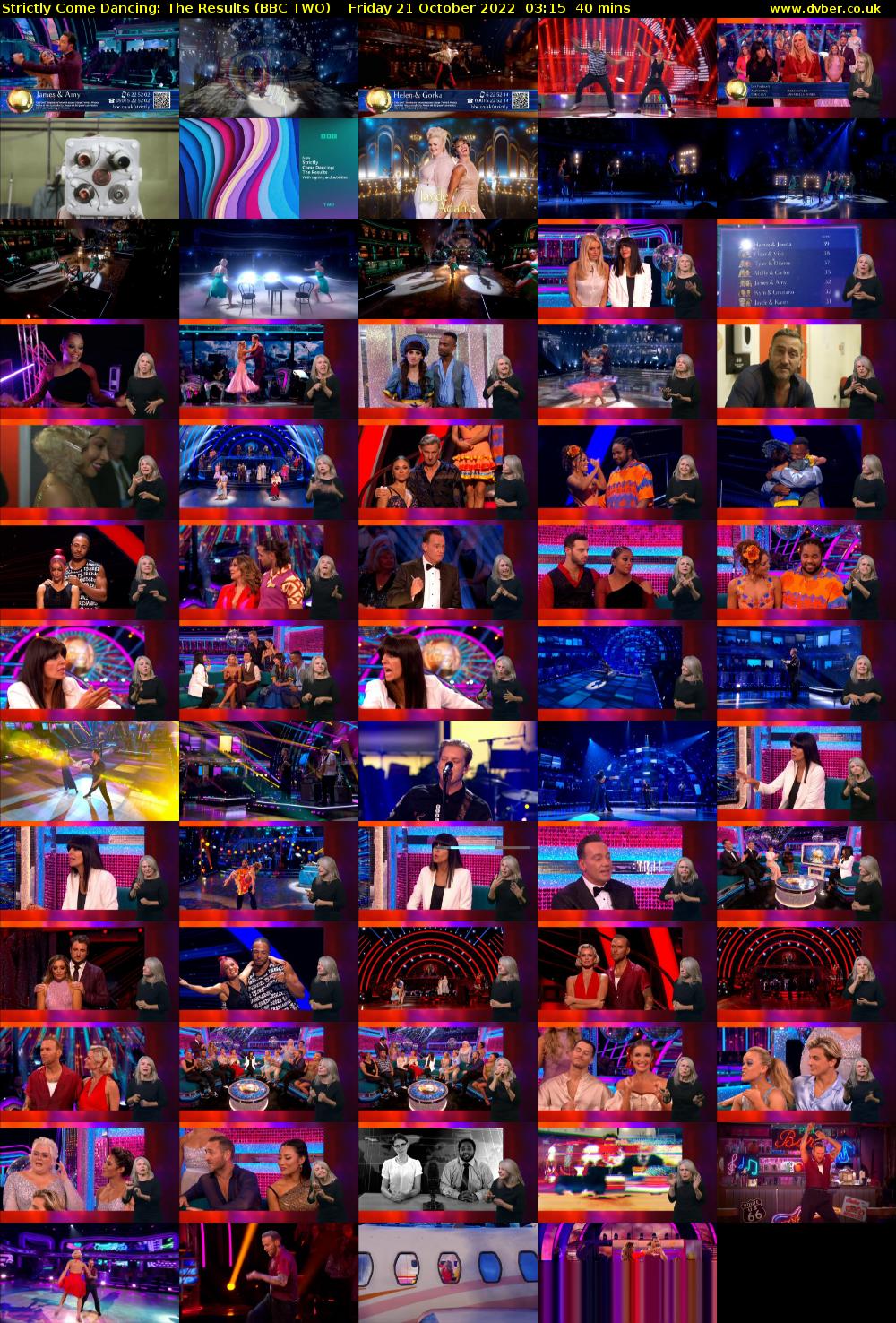 Strictly Come Dancing: The Results (BBC TWO) Friday 21 October 2022 03:15 - 03:55