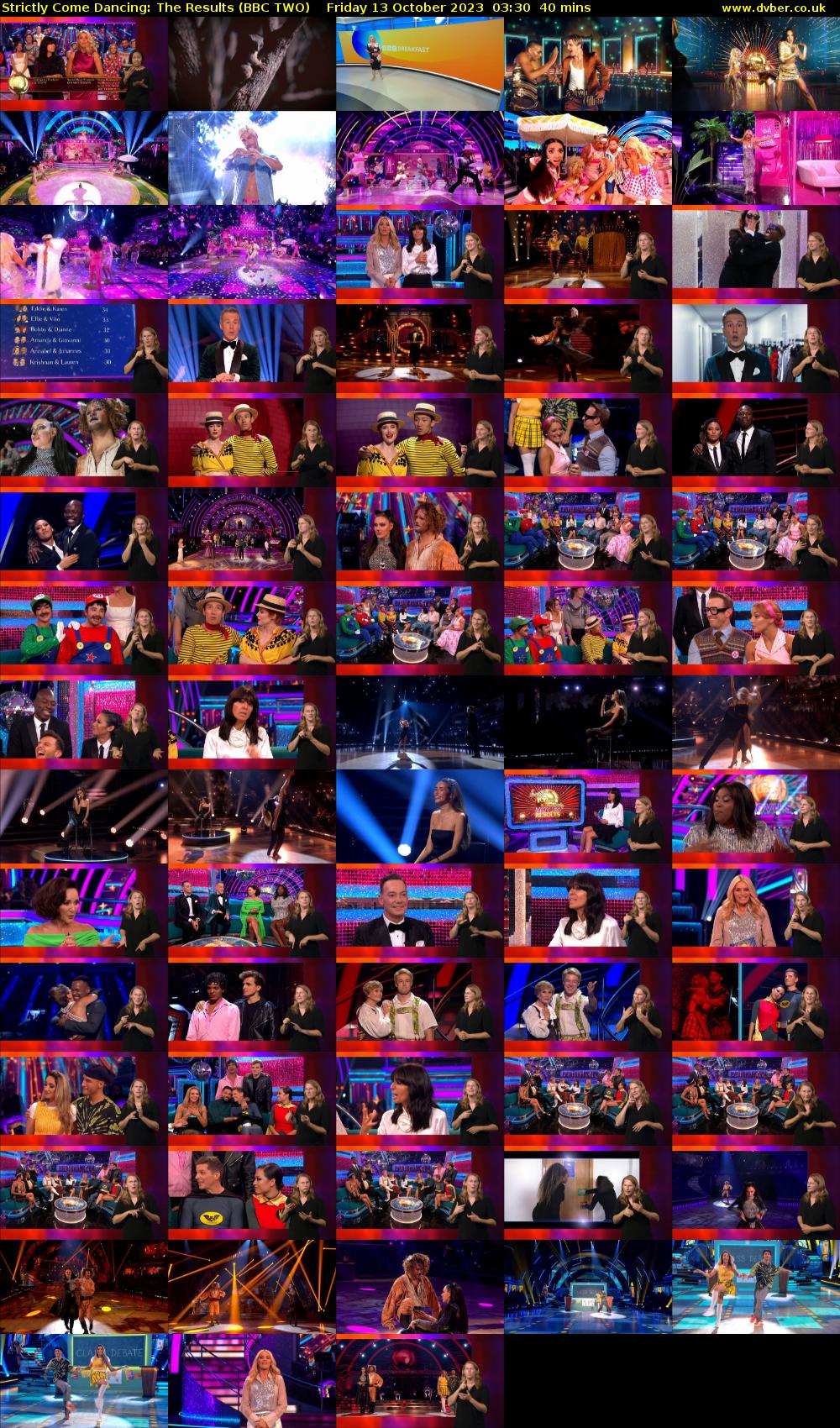 Strictly Come Dancing: The Results (BBC TWO) Friday 13 October 2023 03:30 - 04:10