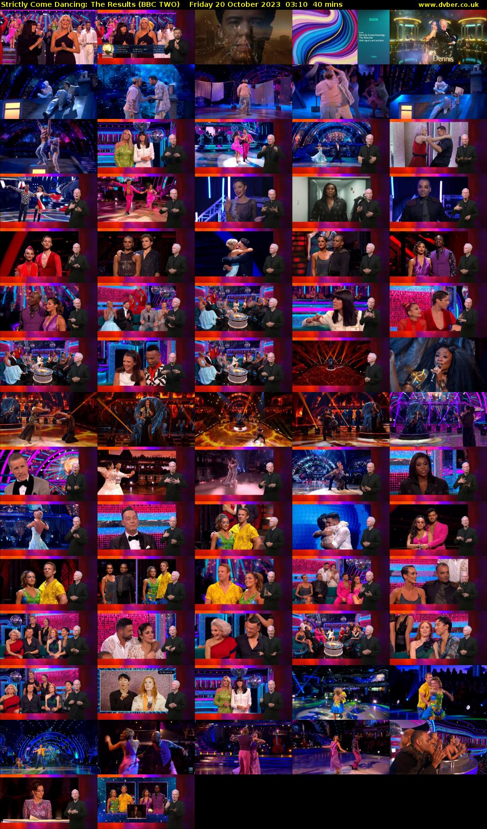 Strictly Come Dancing: The Results (BBC TWO) Friday 20 October 2023 03:10 - 03:50