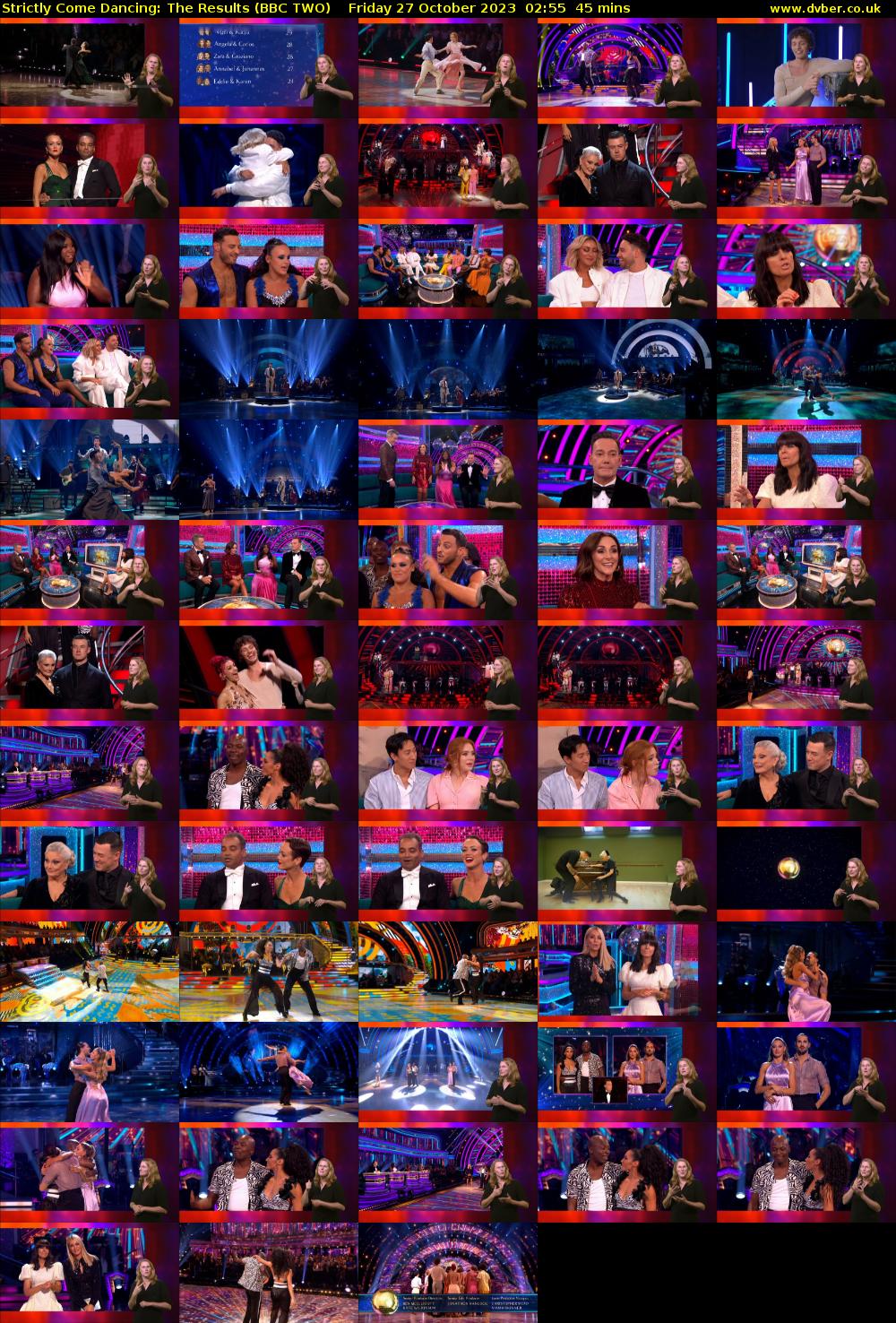 Strictly Come Dancing: The Results (BBC TWO) Friday 27 October 2023 02:55 - 03:40