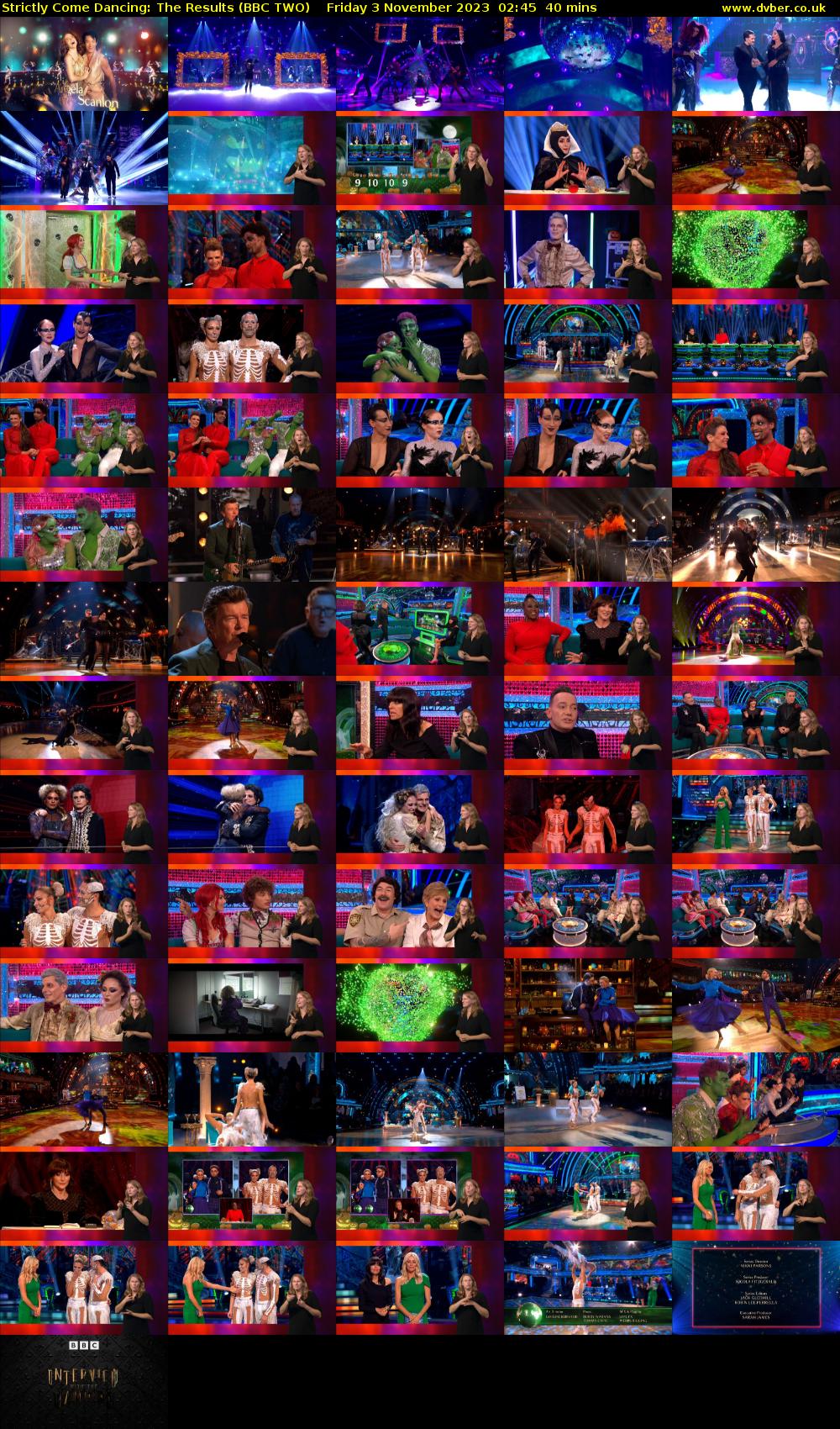 Strictly Come Dancing: The Results (BBC TWO) Friday 3 November 2023 02:45 - 03:25