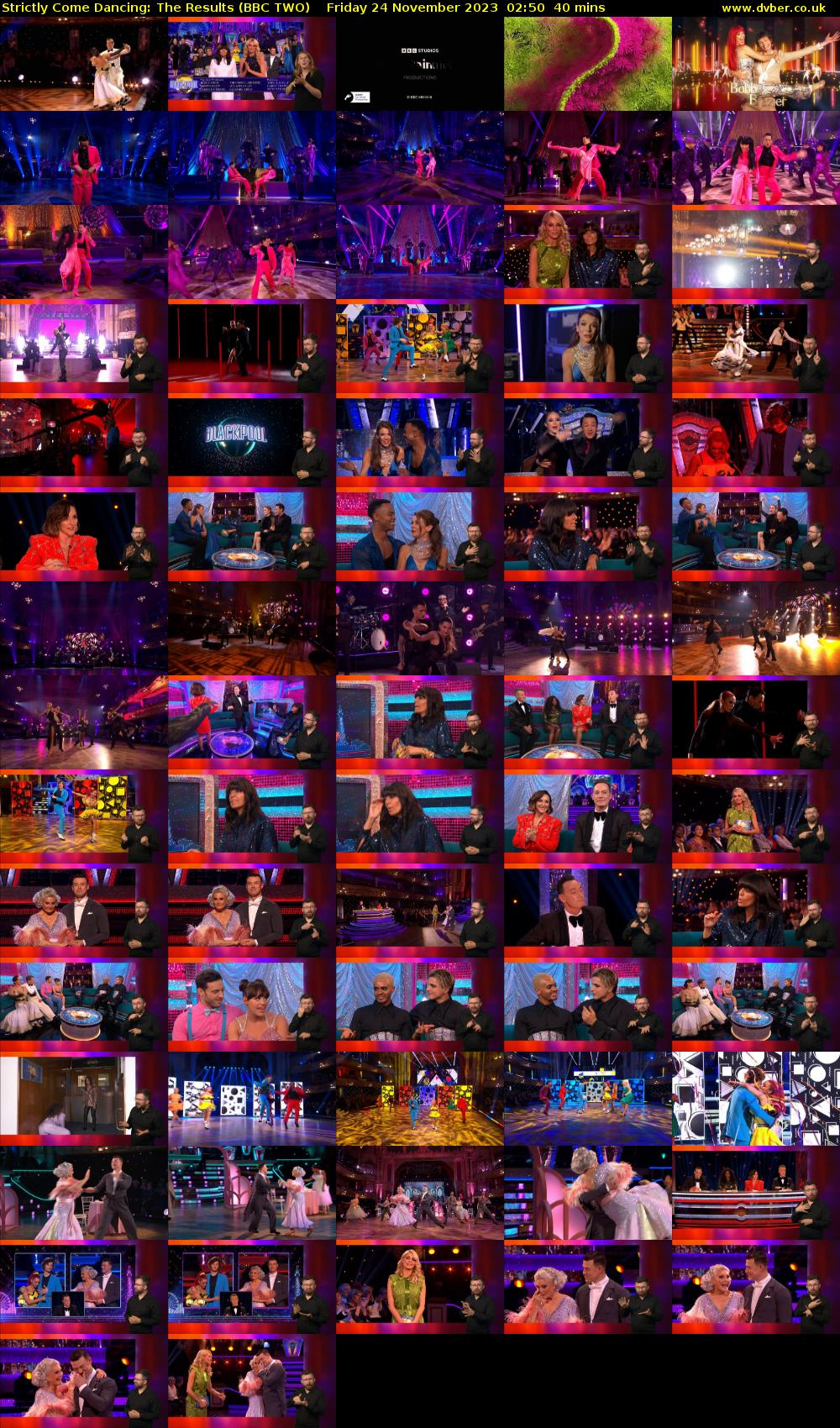Strictly Come Dancing: The Results (BBC TWO) Friday 24 November 2023 02:50 - 03:30