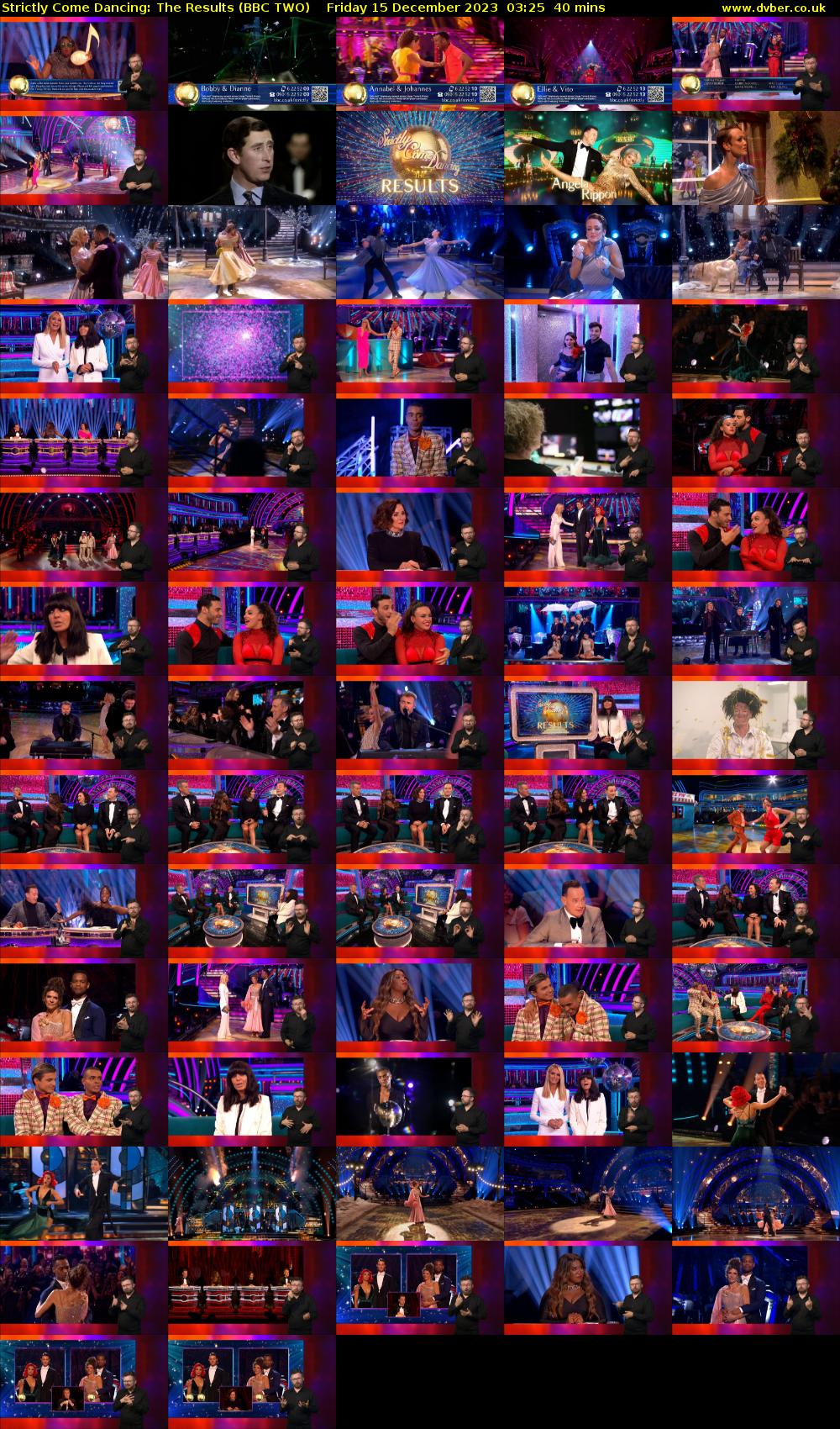Strictly Come Dancing: The Results (BBC TWO) Friday 15 December 2023 03:25 - 04:05
