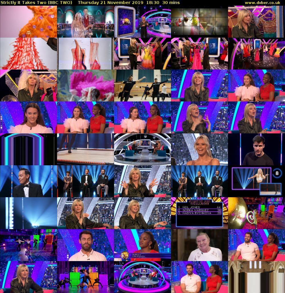 Strictly It Takes Two (BBC TWO) Thursday 21 November 2019 18:30 - 19:00