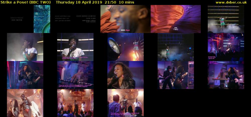 Strike a Pose! (BBC TWO) Thursday 18 April 2019 21:50 - 22:00