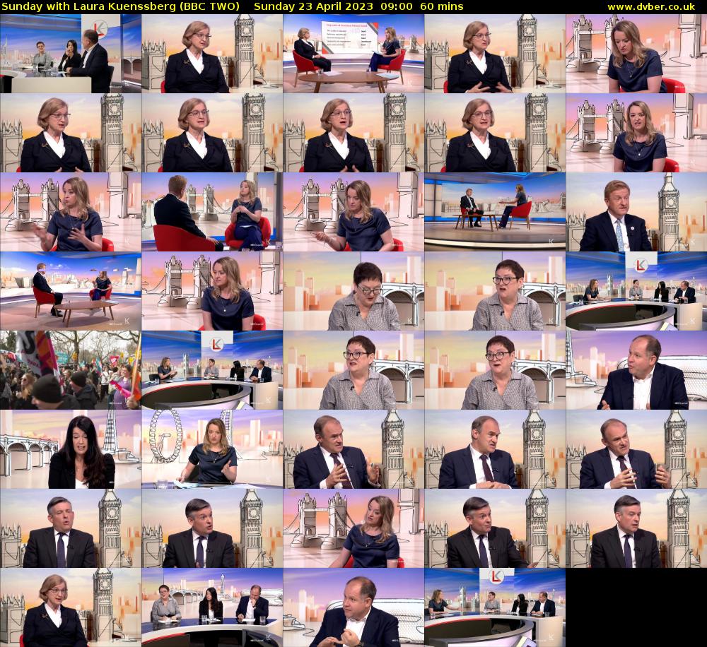 Sunday with Laura Kuenssberg (BBC TWO) Sunday 23 April 2023 09:00 - 10:00