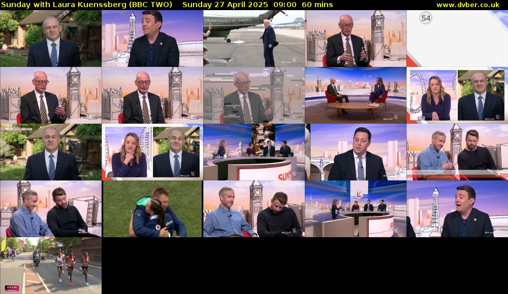Sunday with Laura Kuenssberg (BBC TWO) Sunday 27 April 2025 09:00 - 10:00