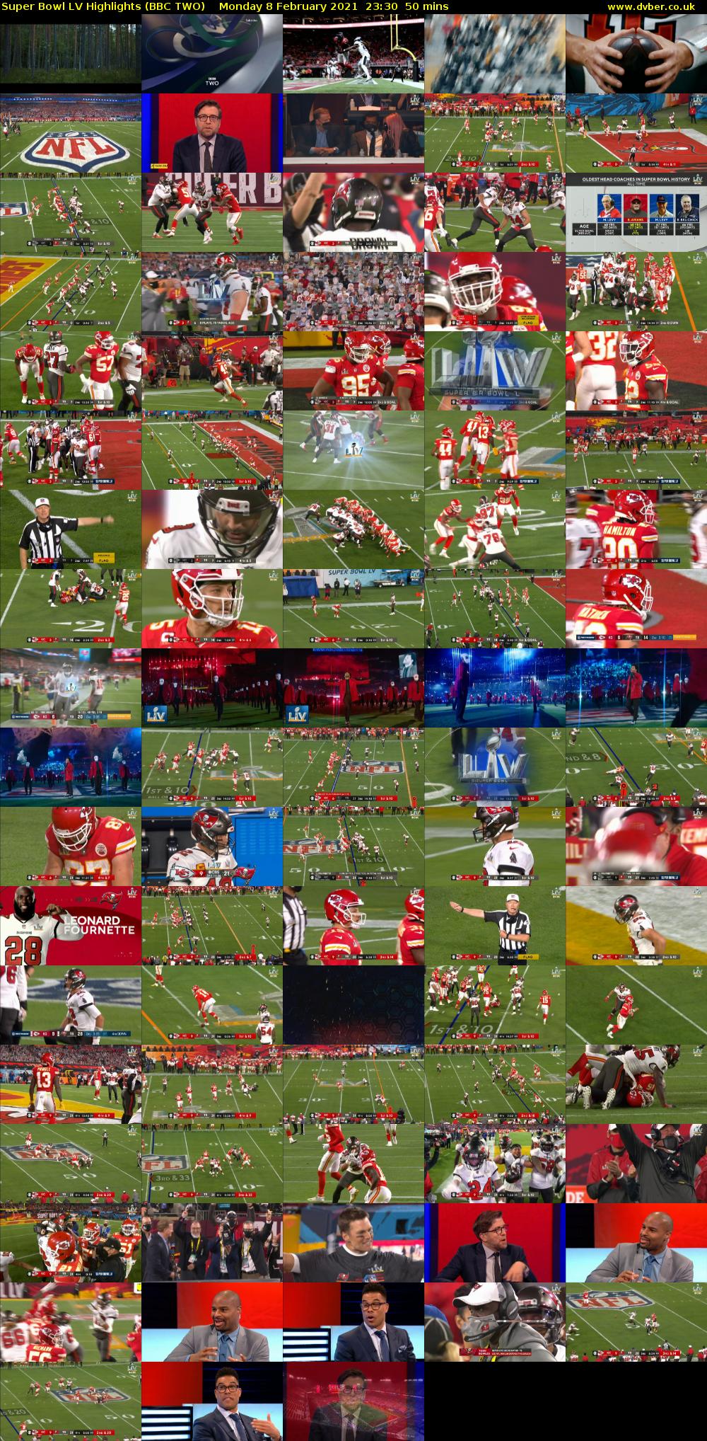 Super Bowl LV Highlights (BBC TWO) Monday 8 February 2021 23:30 - 00:20