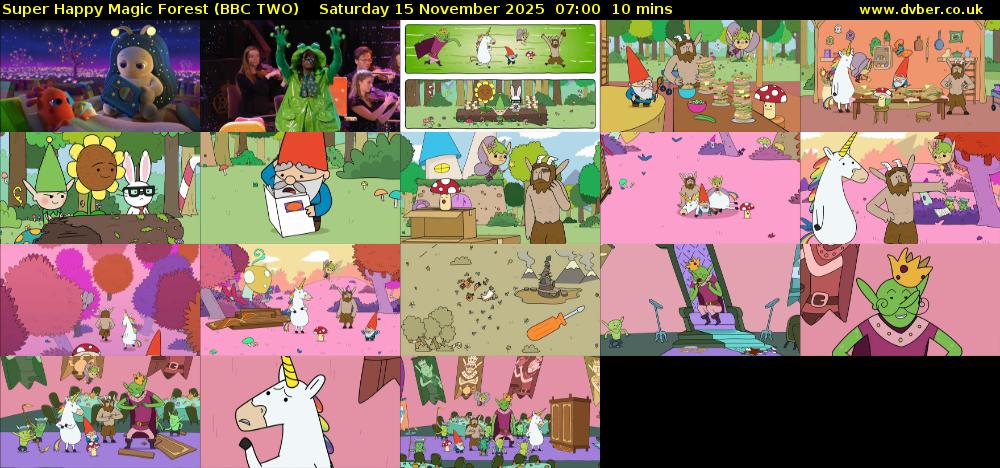 Super Happy Magic Forest (BBC TWO) Saturday 15 November 2025 07:00 - 07:10