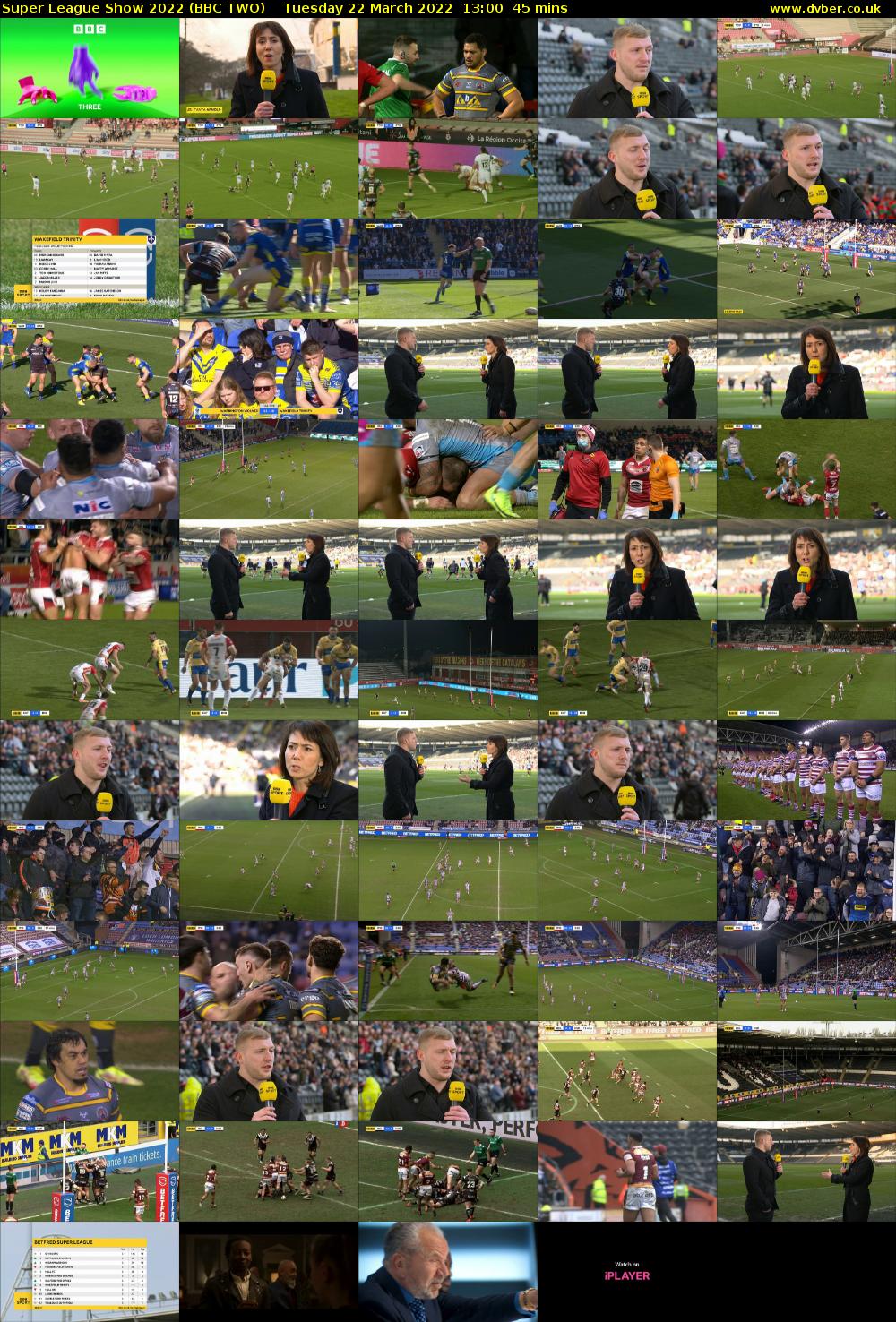 Super League Show 2022 (BBC TWO) Tuesday 22 March 2022 13:00 - 13:45