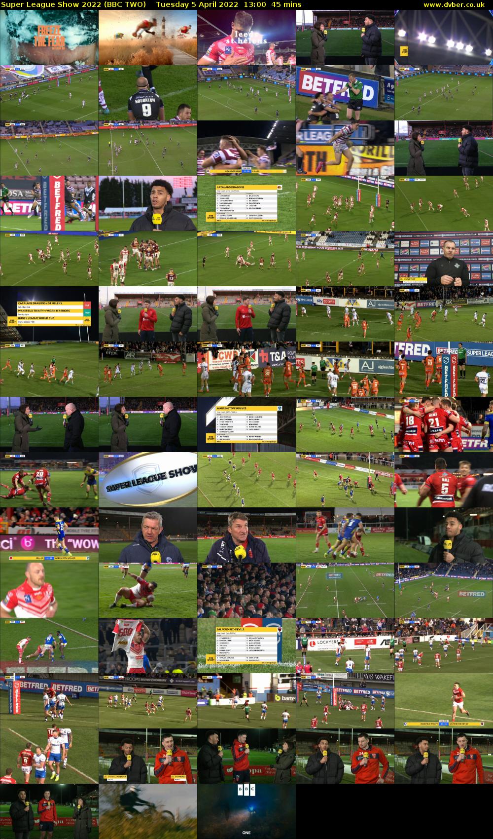 Super League Show 2022 (BBC TWO) Tuesday 5 April 2022 13:00 - 13:45