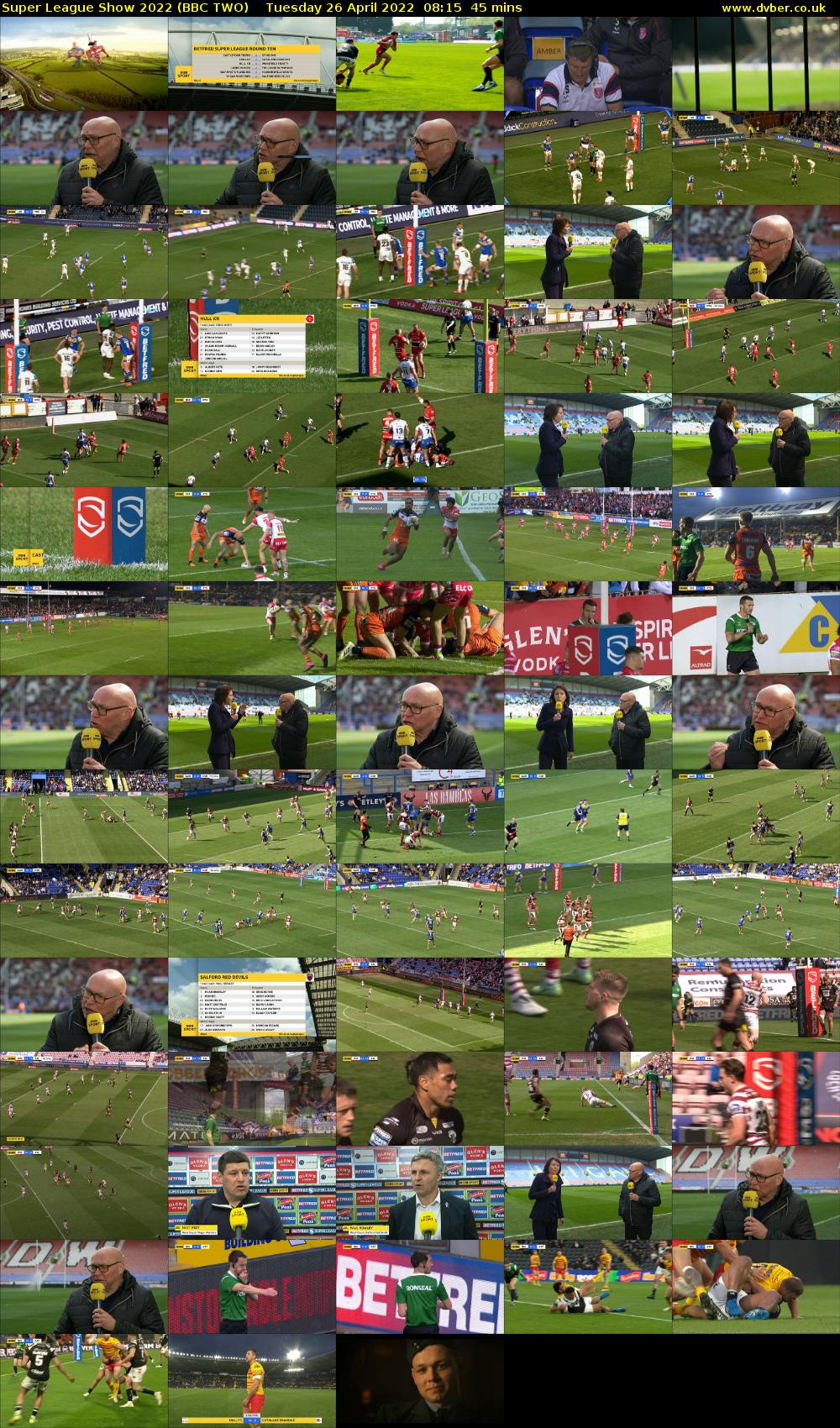 Super League Show 2022 (BBC TWO) Tuesday 26 April 2022 08:15 - 09:00