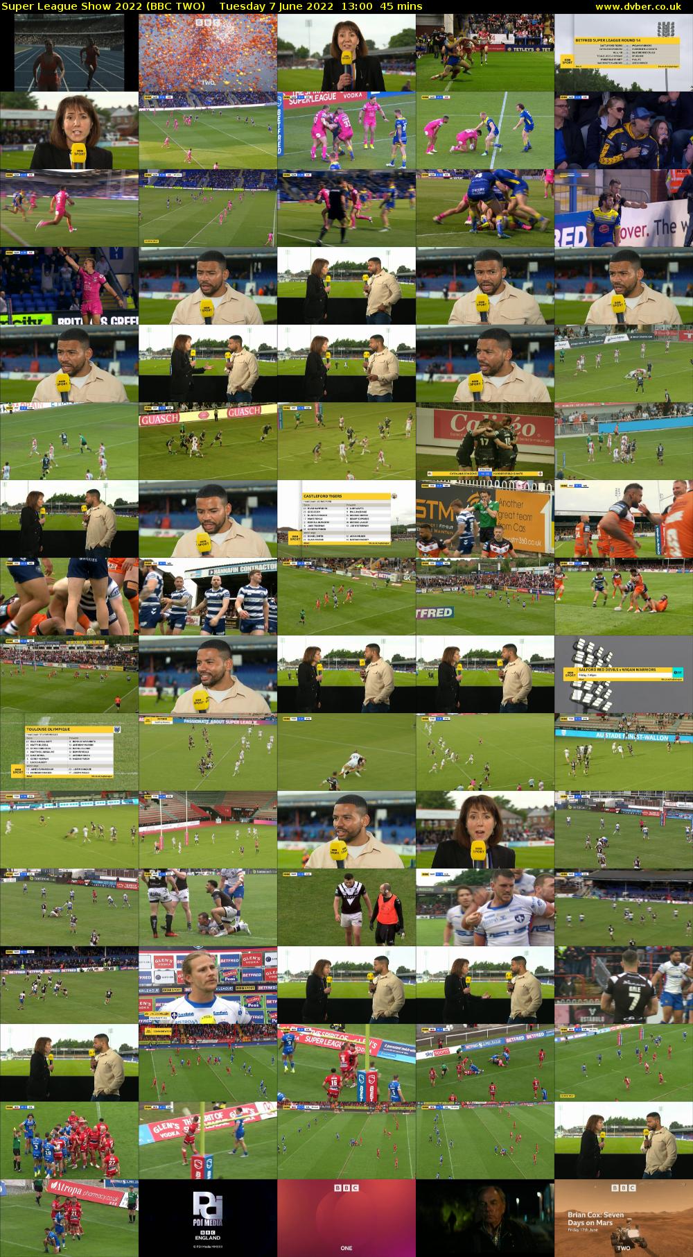 Super League Show 2022 (BBC TWO) Tuesday 7 June 2022 13:00 - 13:45