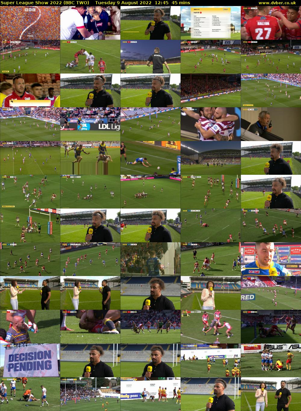 Super League Show 2022 (BBC TWO) Tuesday 9 August 2022 12:45 - 13:30