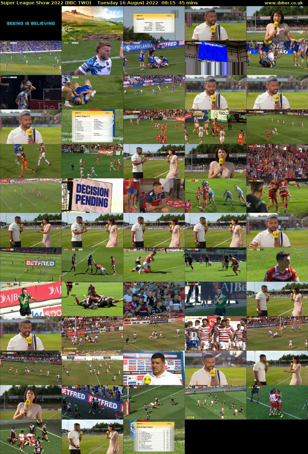 Super League Show 2022 (BBC TWO) Tuesday 16 August 2022 08:15 - 09:00