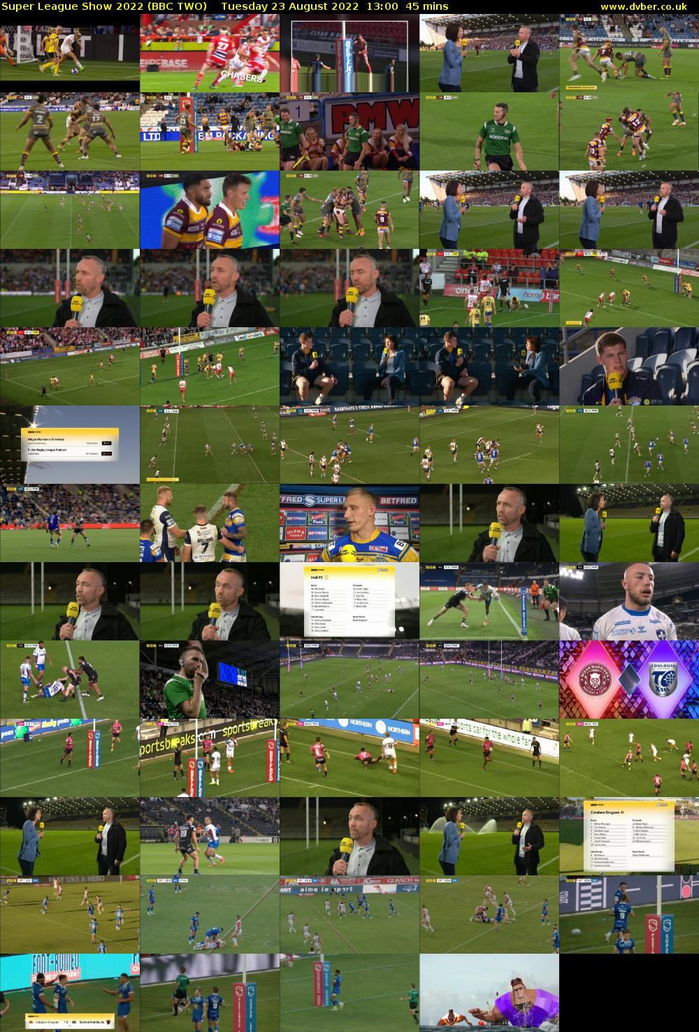 Super League Show 2022 (BBC TWO) Tuesday 23 August 2022 13:00 - 13:45