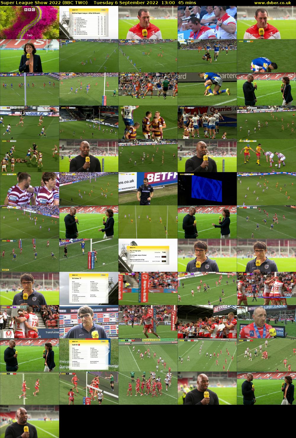 Super League Show 2022 (BBC TWO) Tuesday 6 September 2022 13:00 - 13:45
