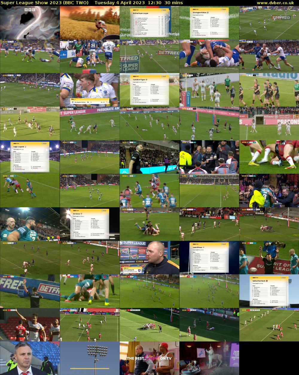 Super League Show 2023 (BBC TWO) Tuesday 4 April 2023 12:30 - 13:00