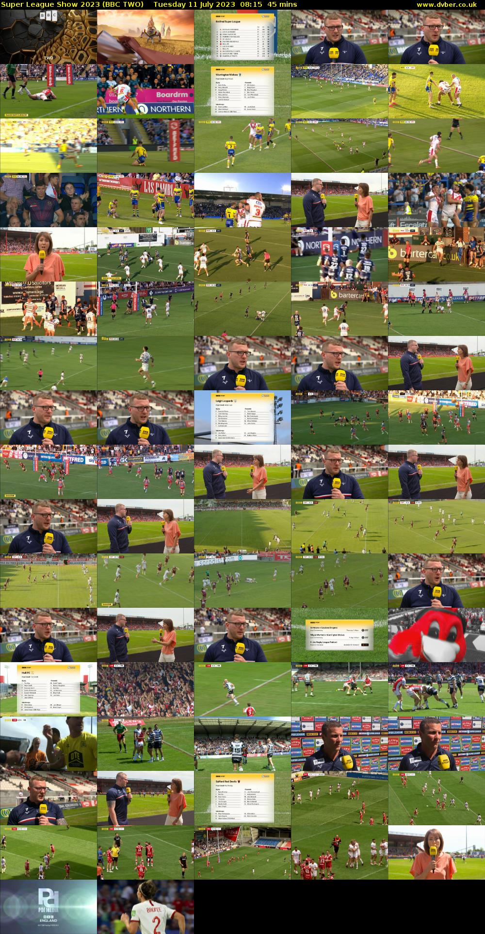 Super League Show 2023 (BBC TWO) Tuesday 11 July 2023 08:15 - 09:00