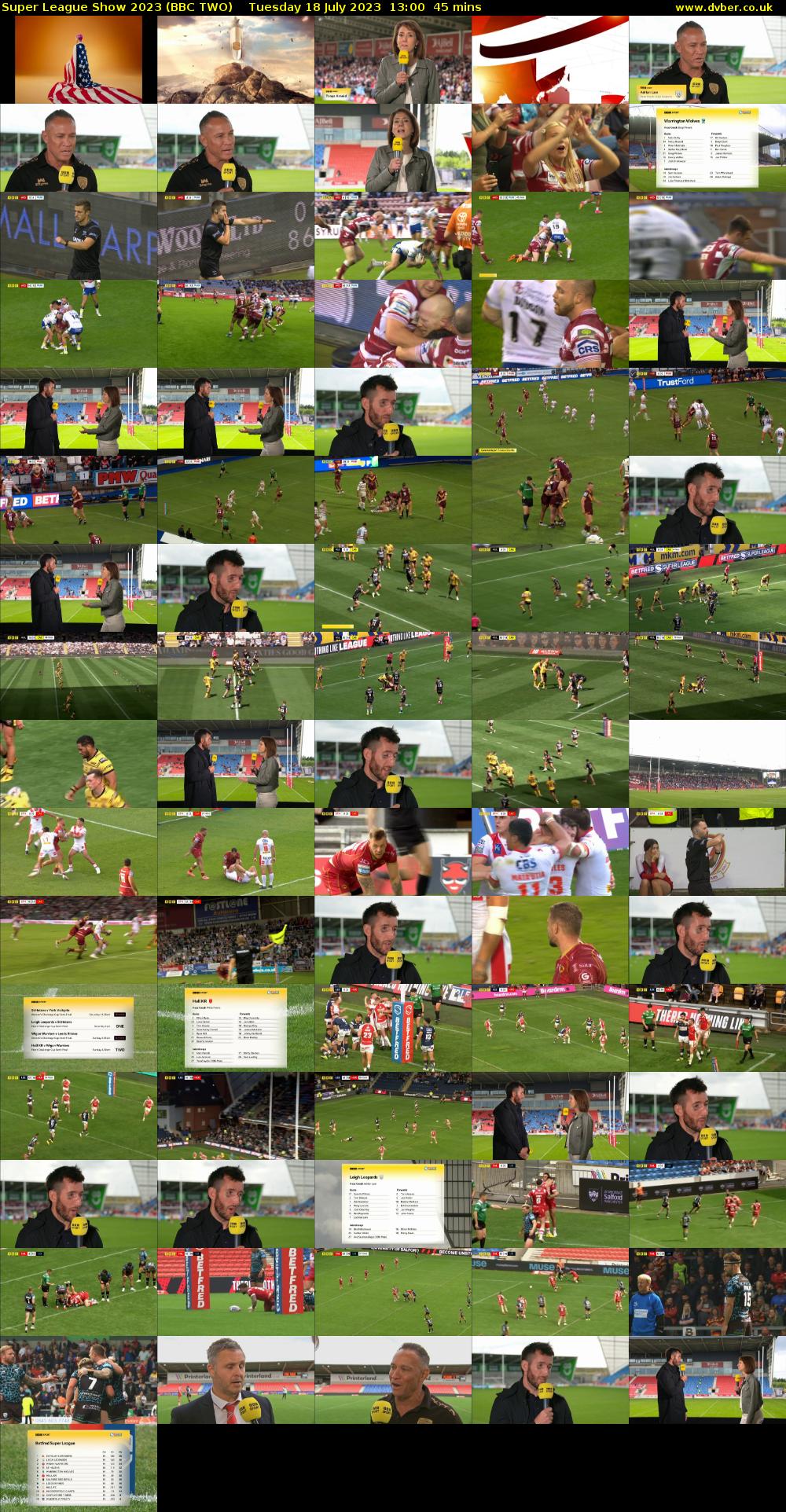 Super League Show 2023 (BBC TWO) Tuesday 18 July 2023 13:00 - 13:45