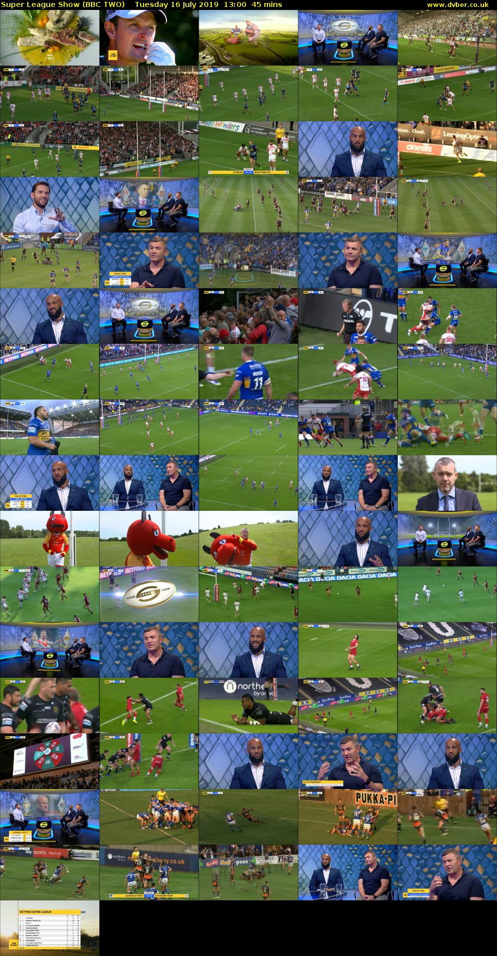 Super League Show (BBC TWO) Tuesday 16 July 2019 13:00 - 13:45