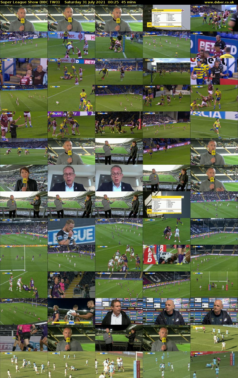 Super League Show (BBC TWO) Saturday 31 July 2021 00:25 - 01:10