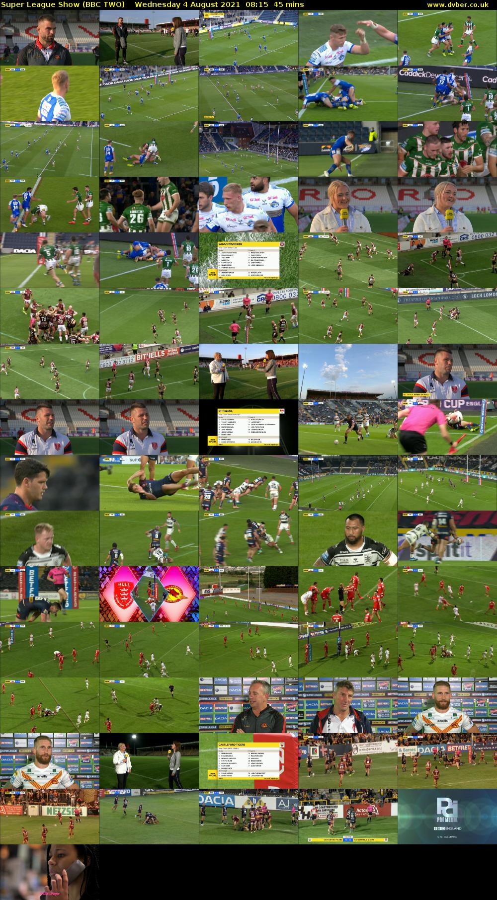Super League Show (BBC TWO) Wednesday 4 August 2021 08:15 - 09:00