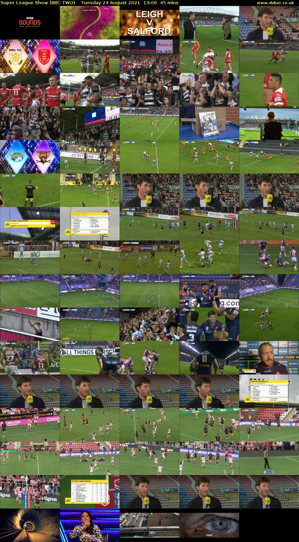 Super League Show (BBC TWO) Tuesday 24 August 2021 13:00 - 13:45