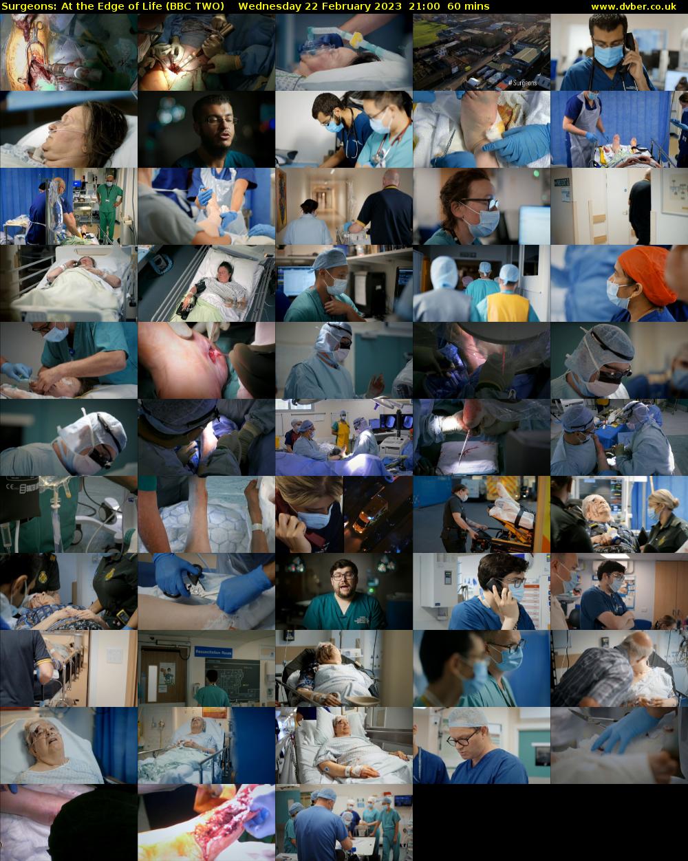 Surgeons: At the Edge of Life (BBC TWO) Wednesday 22 February 2023 21:00 - 22:00