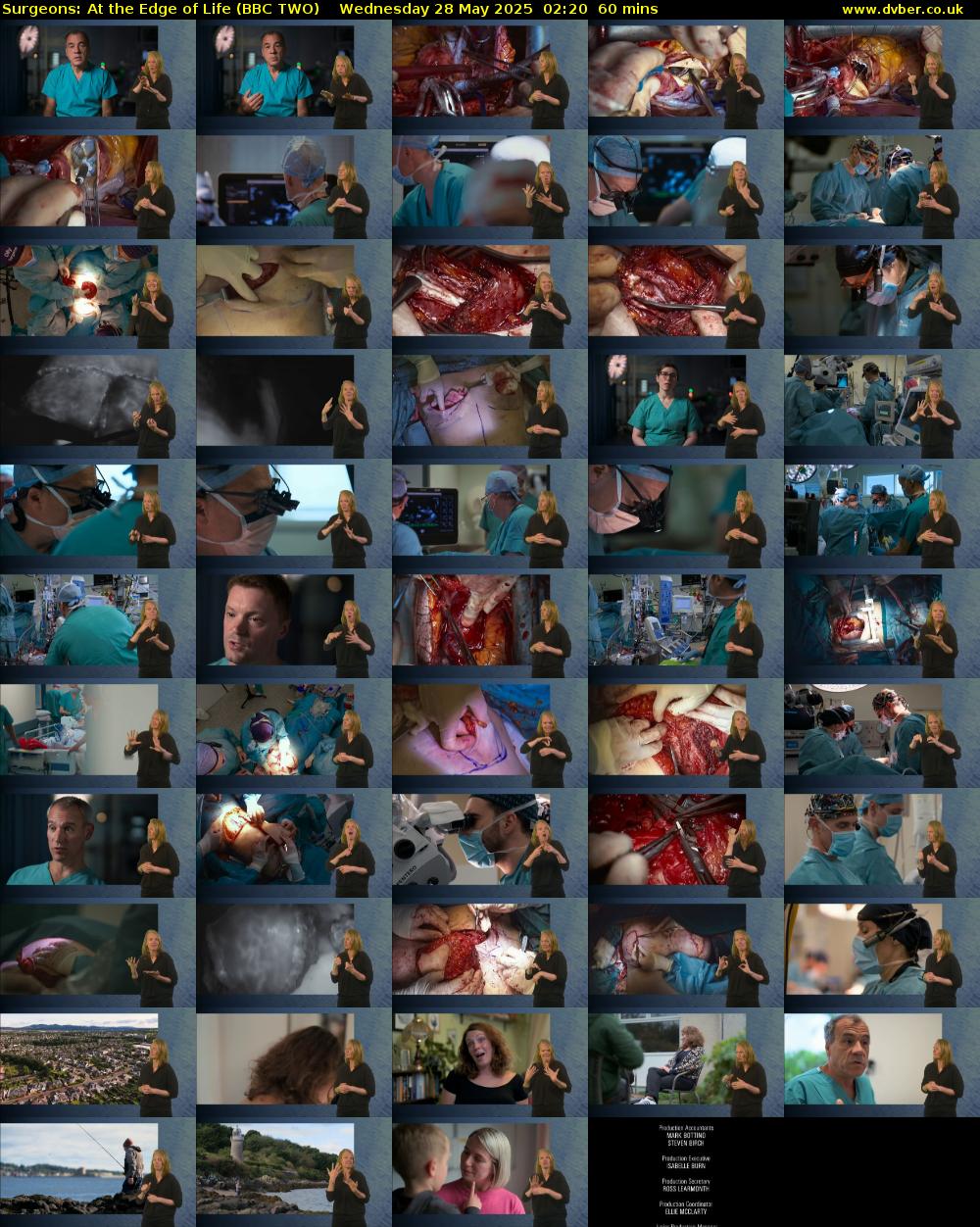 Surgeons: At the Edge of Life (BBC TWO) Wednesday 28 May 2025 02:20 - 03:20