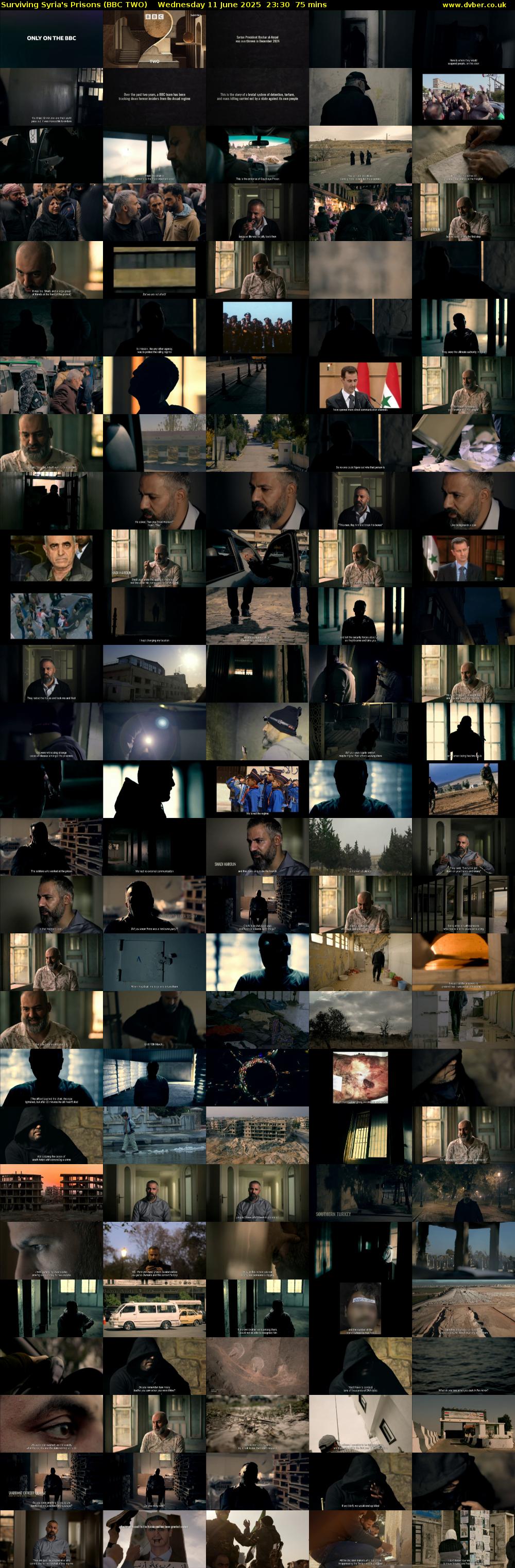Surviving Syria's Prisons (BBC TWO) Wednesday 11 June 2025 23:30 - 00:45