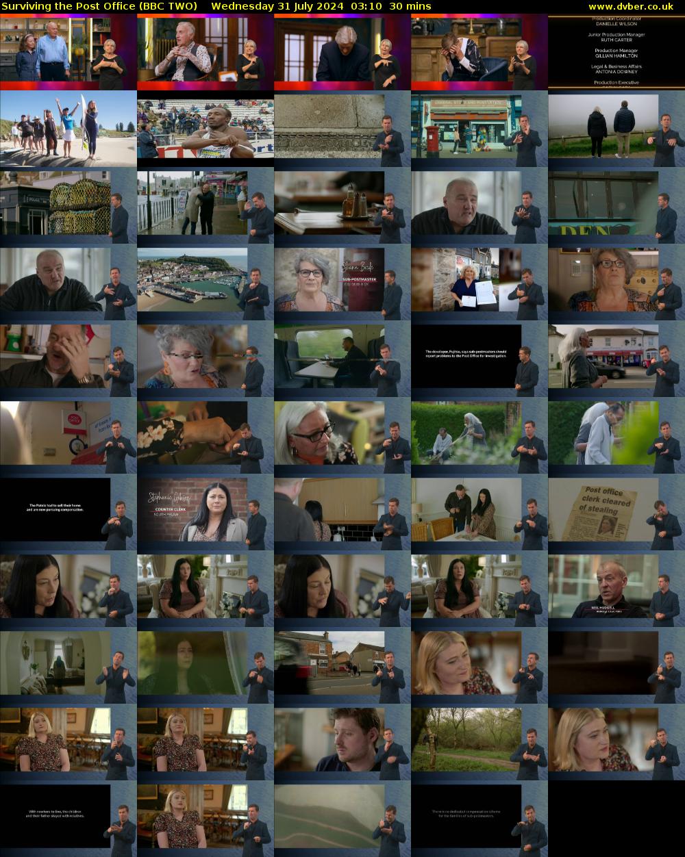 Surviving the Post Office (BBC TWO) Wednesday 31 July 2024 03:10 - 03:40