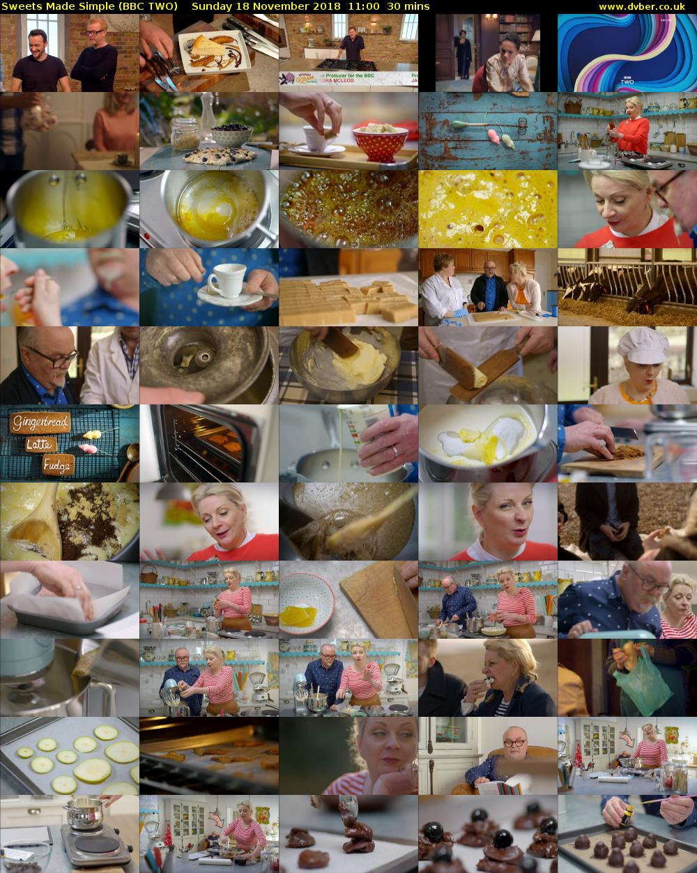 Sweets Made Simple (BBC TWO) Sunday 18 November 2018 11:00 - 11:30