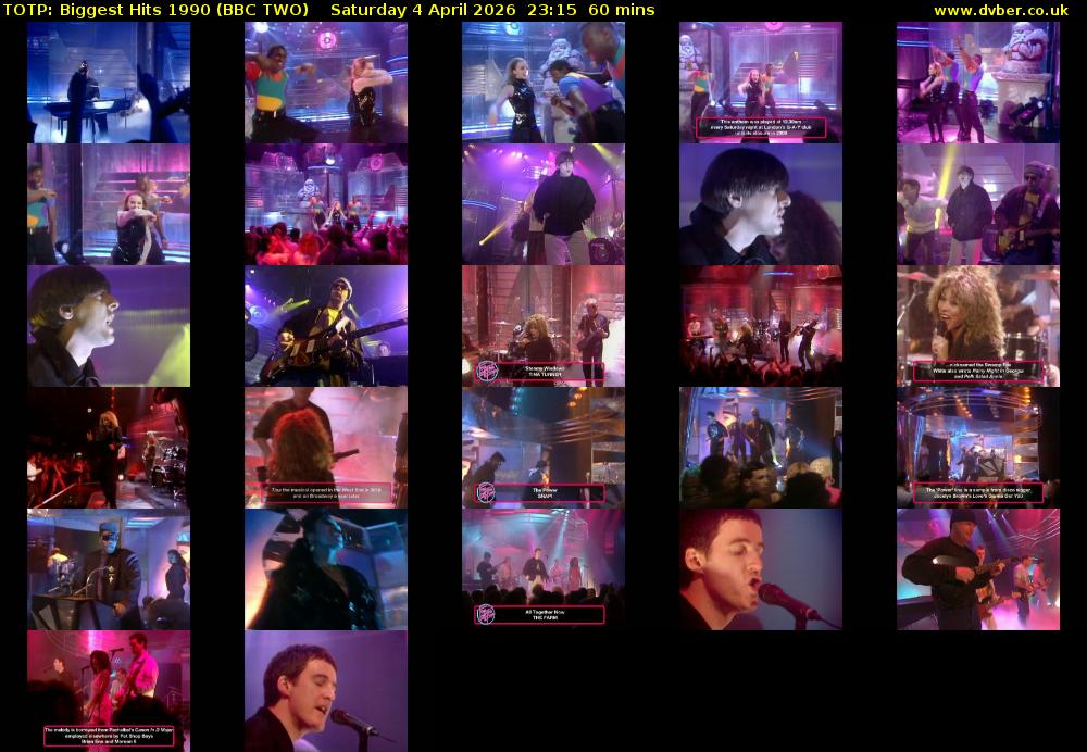 TOTP: Biggest Hits 1990 (BBC TWO) Saturday 4 April 2026 23:15 - 00:15