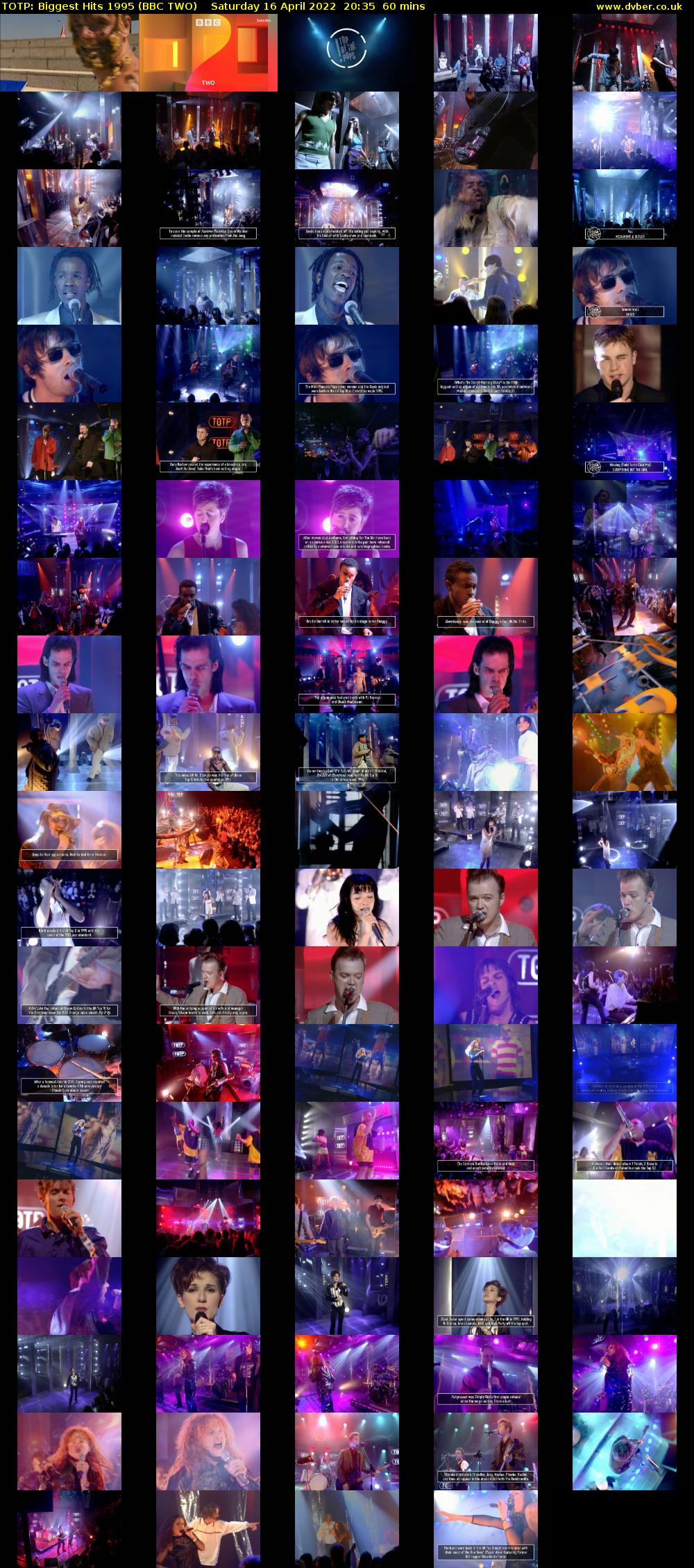 TOTP: Biggest Hits 1995 (BBC TWO) Saturday 16 April 2022 20:35 - 21:35