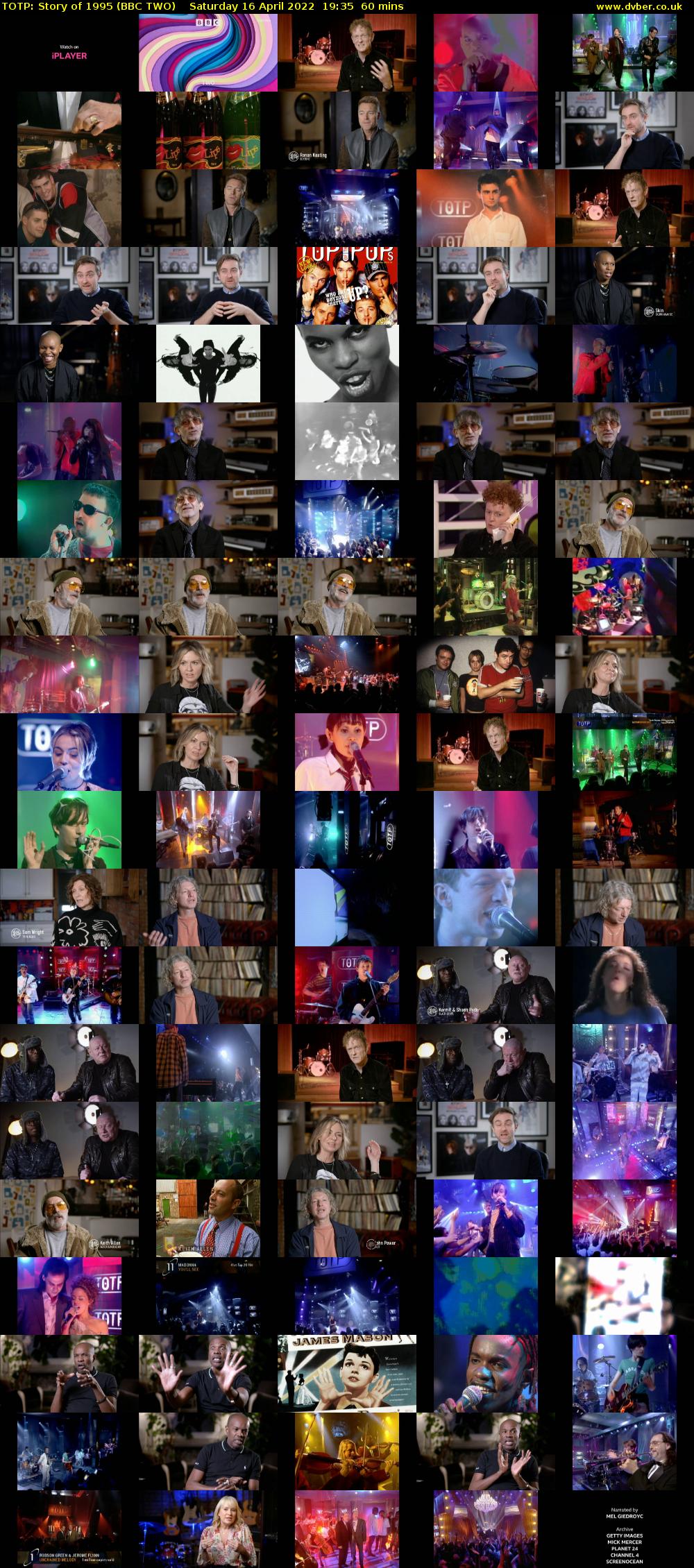 TOTP: Story of 1995 (BBC TWO) Saturday 16 April 2022 19:35 - 20:35