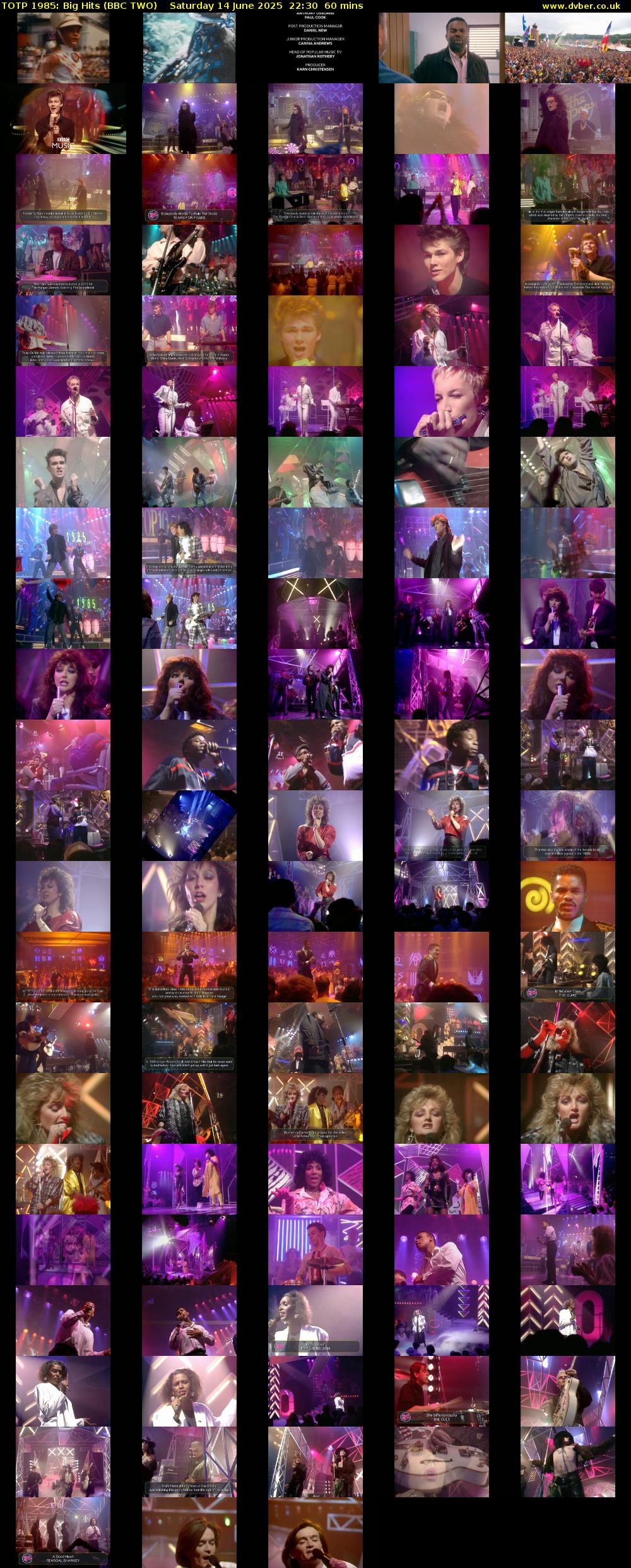 TOTP 1985: Big Hits (BBC TWO) Saturday 14 June 2025 22:30 - 23:30