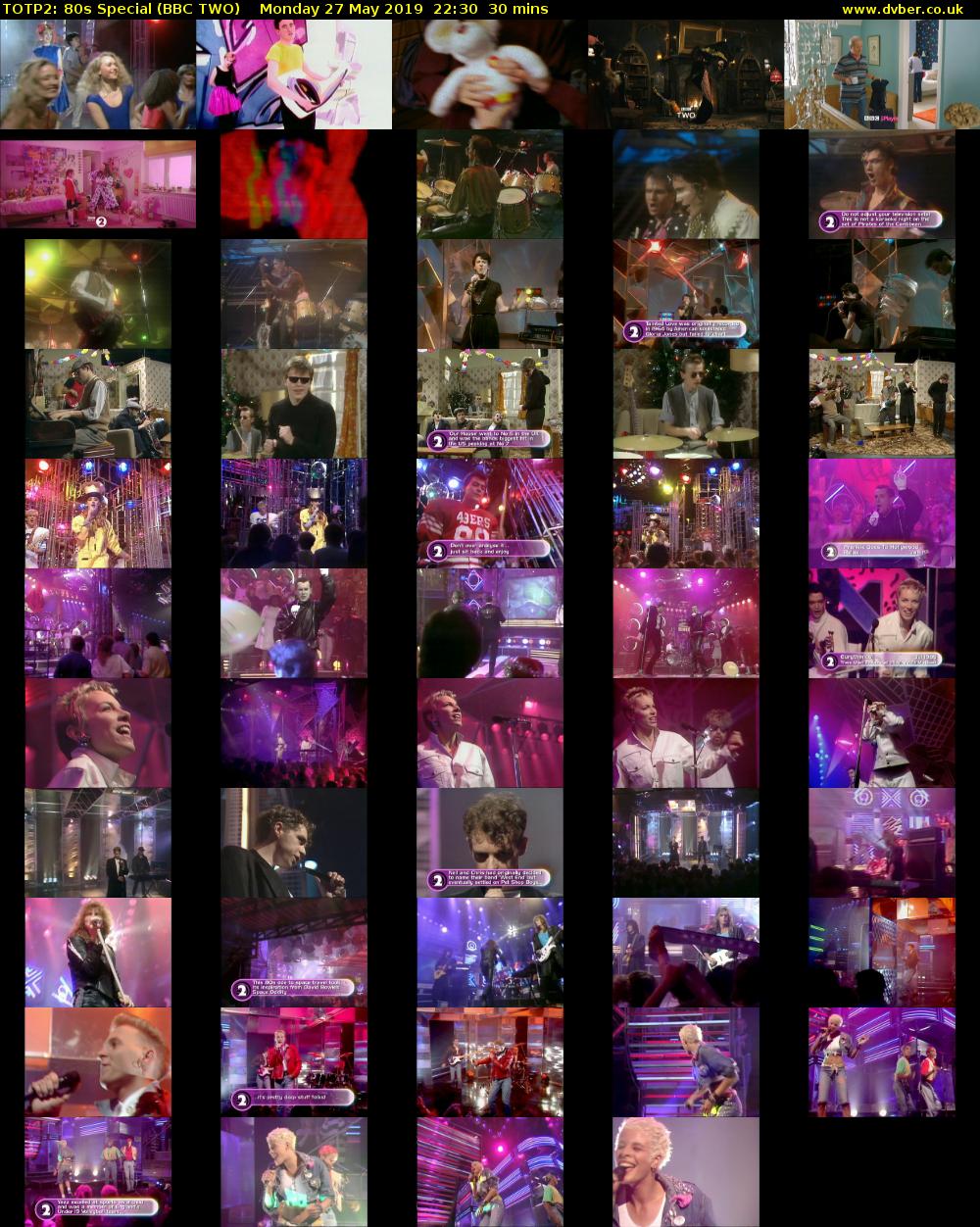 TOTP2: 80s Special (BBC TWO) Monday 27 May 2019 22:30 - 23:00