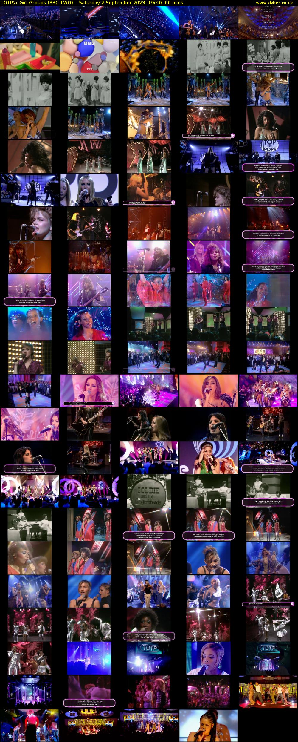 TOTP2: Girl Groups (BBC TWO) Saturday 2 September 2023 19:40 - 20:40